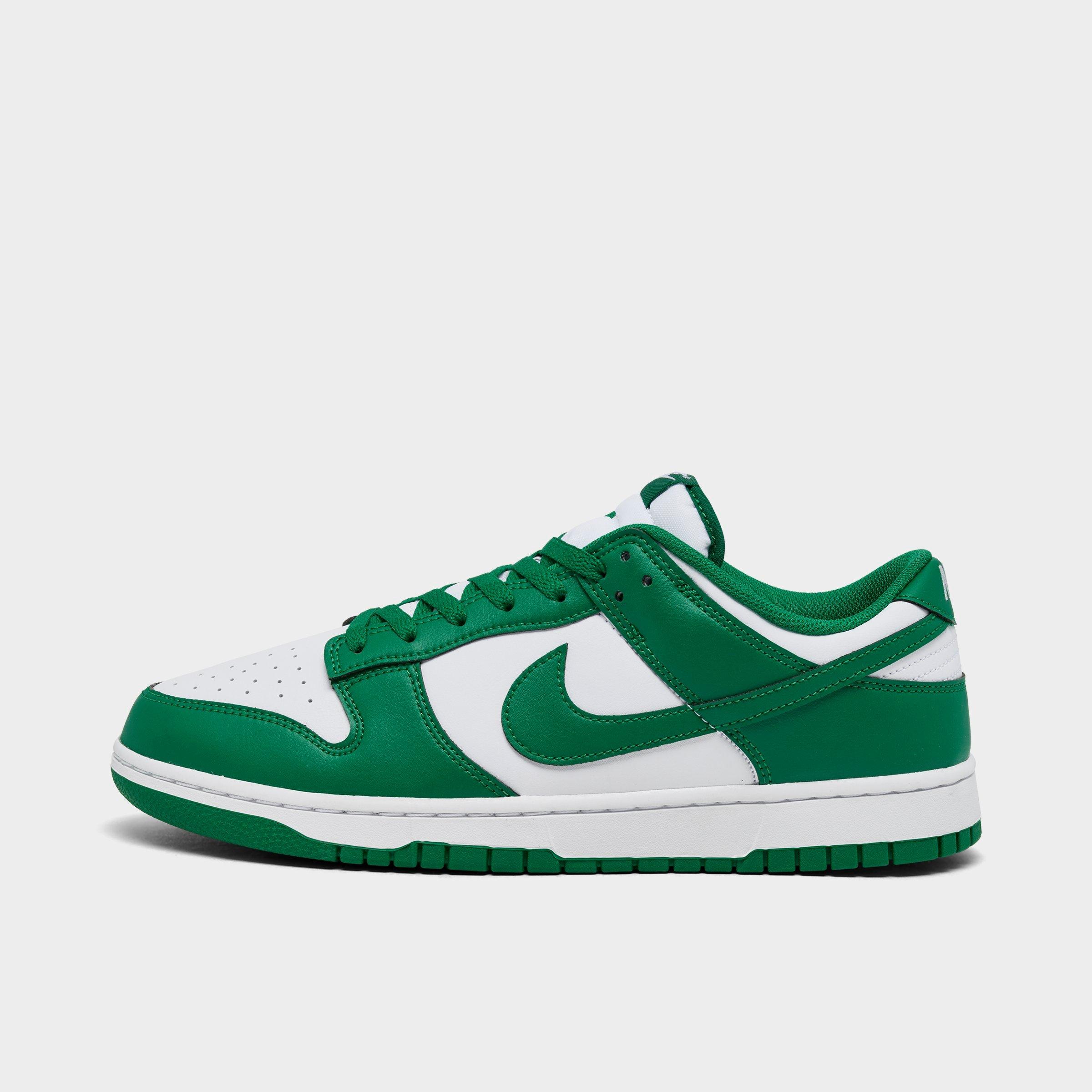 Nike Men's Dunk Low Retro Casual Shoes in White/Malachite/White Size: 7.5
