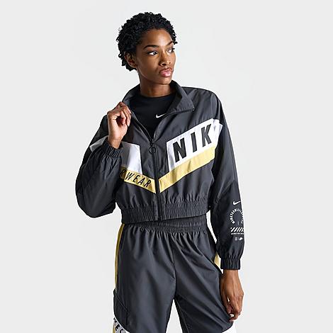 Nike Women's Street Woven Jacket In Grey/gold