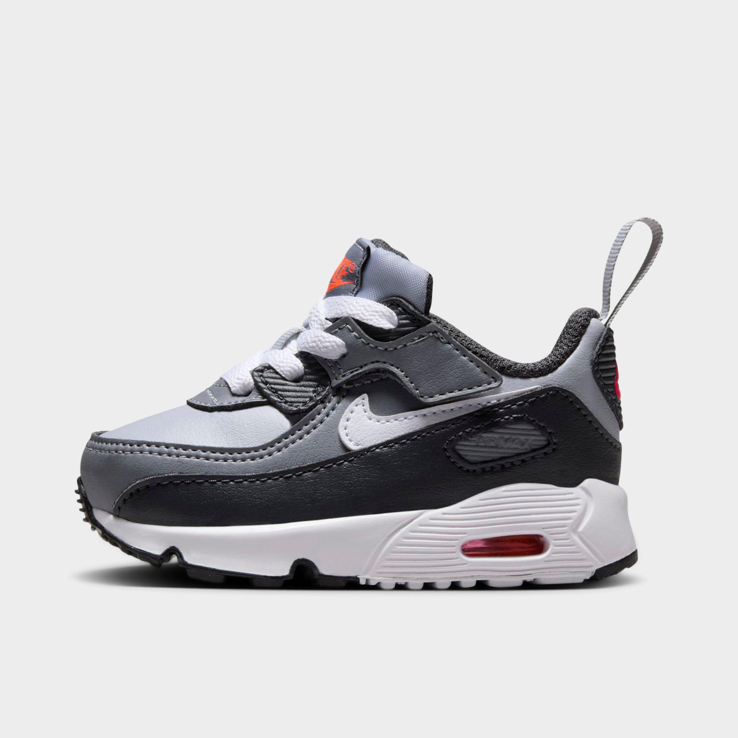 Nike Kids Toddler Air Max 90 EasyOn Casual Shoes (4C-7C) in Wolf Grey/Cool Grey/Anthracite Size: 2.0