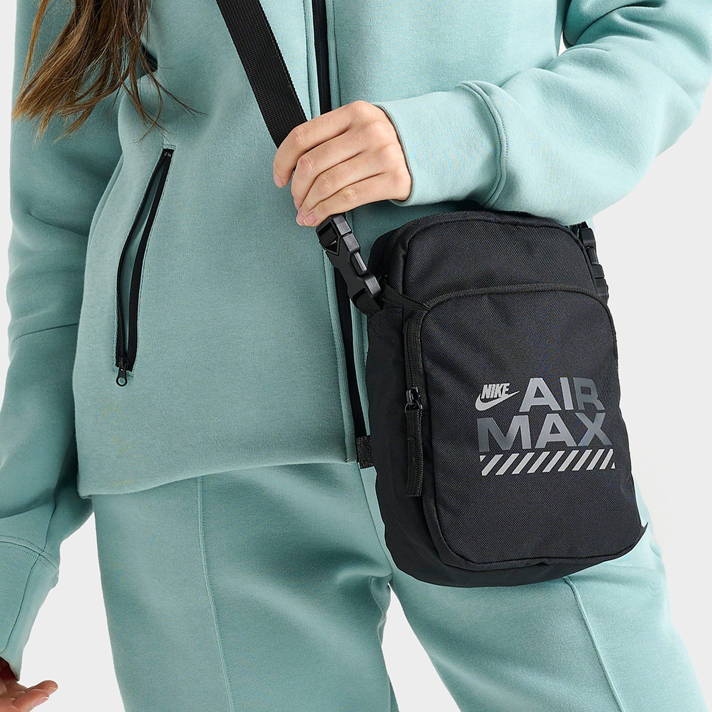 Nike Heritage Air Max Crossbody Bag in Black/Black Size NOSIZ 100% Polyester