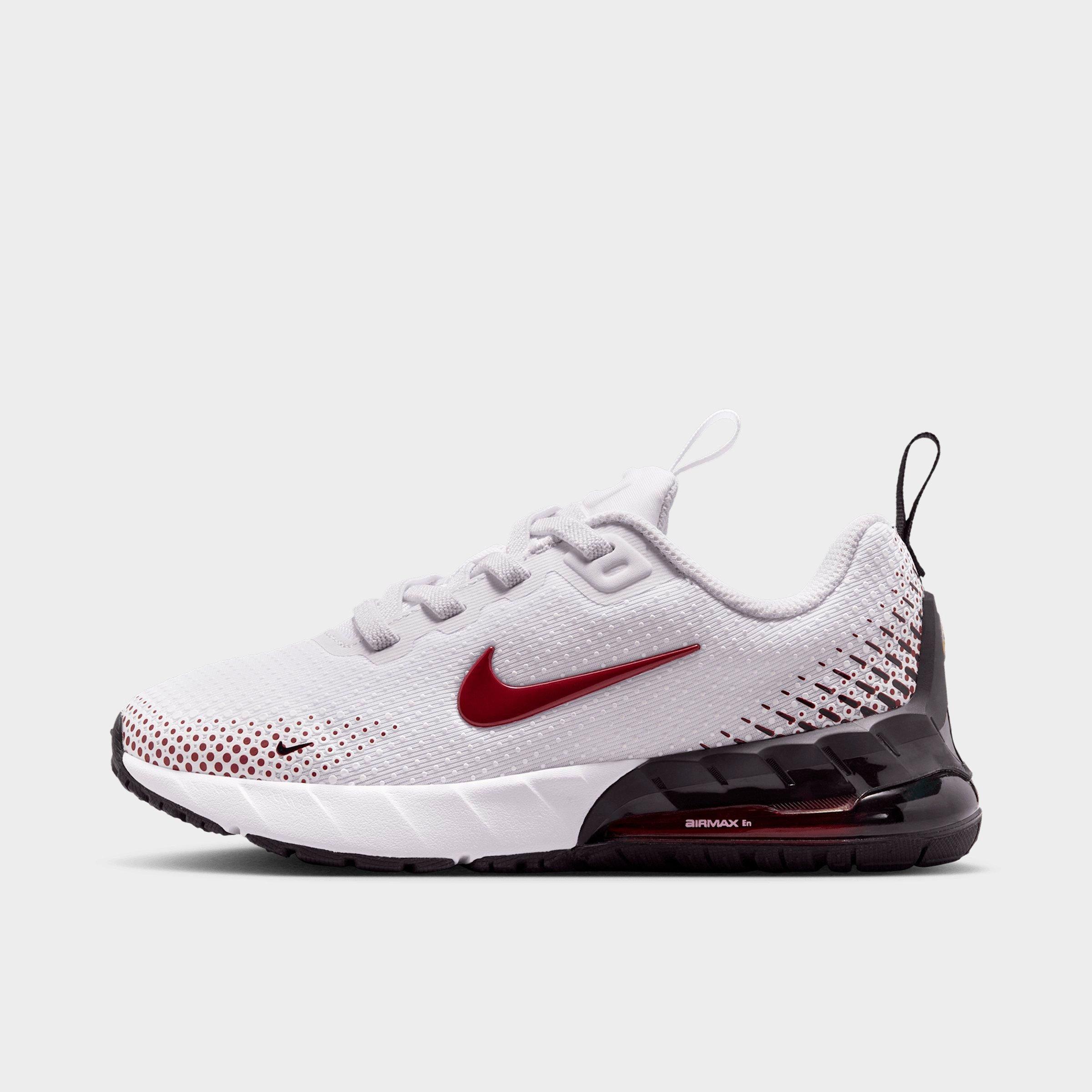 Nike Little Kids Air Max Phoenix Stretch Lace Casual Shoes in White/Black/Team Red Size: 2.5