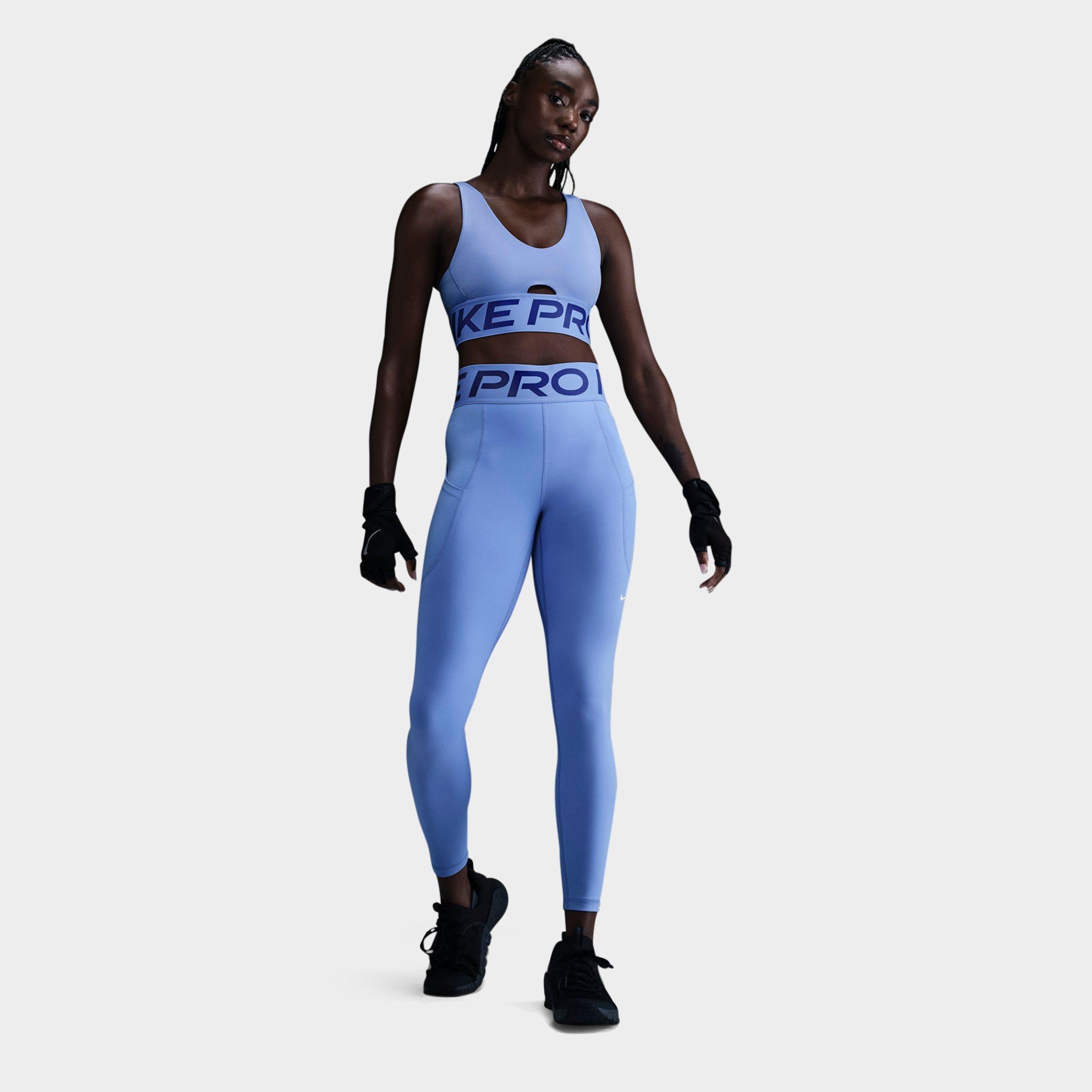 Nike Women's Pro Indy Plunge Sports Bra in Royal Pulse/Pervlt/( Size: XS