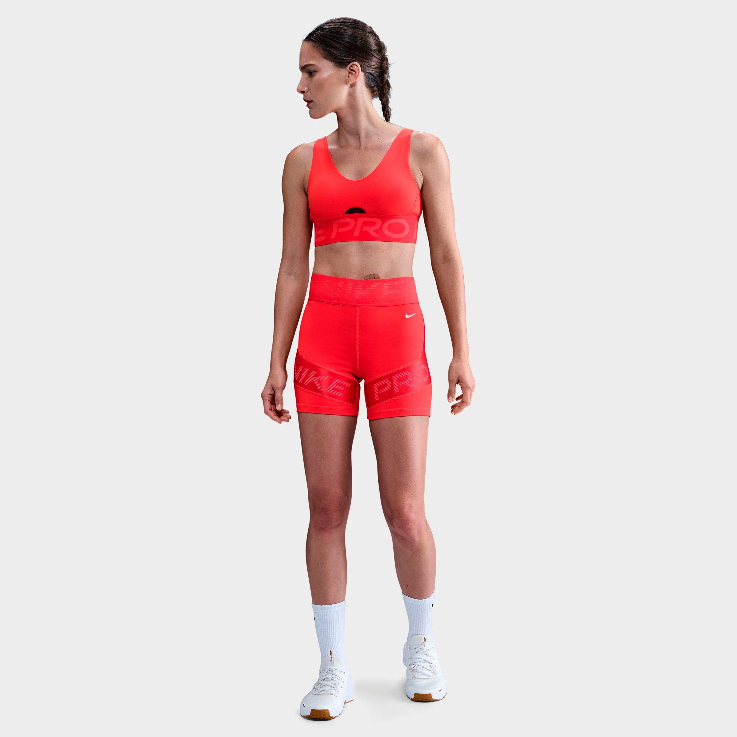 Nike Women's Pro Indy Plunge Sports Bra In Red