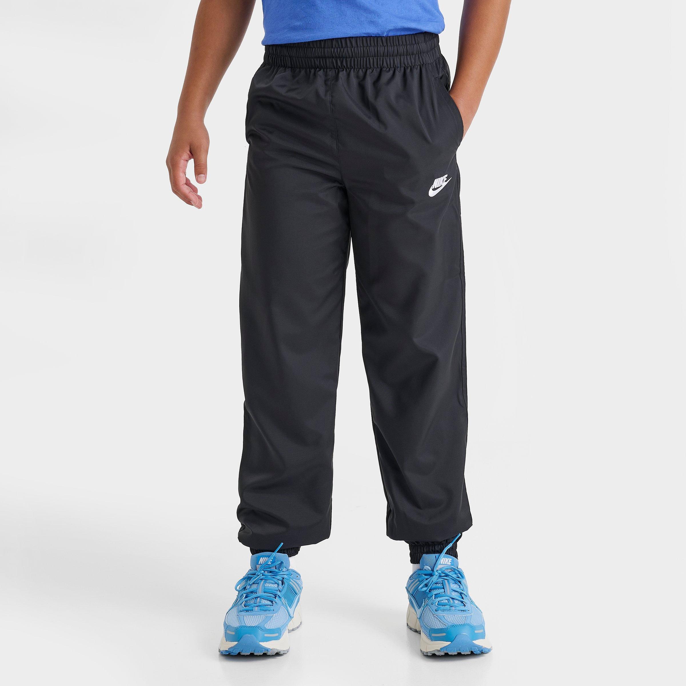 Nike Big Kids Sportswear Club Woven Jogger Pants in Black/White Size: Small