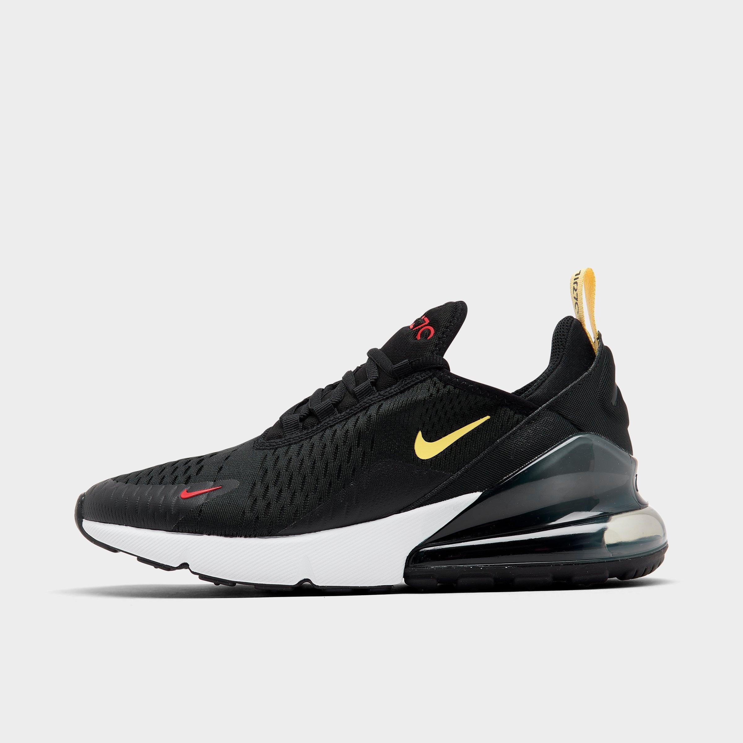 Shop Nike Big Kids' Air Max 270 Casual Shoes In Black/saturn Gold/gym Red/white
