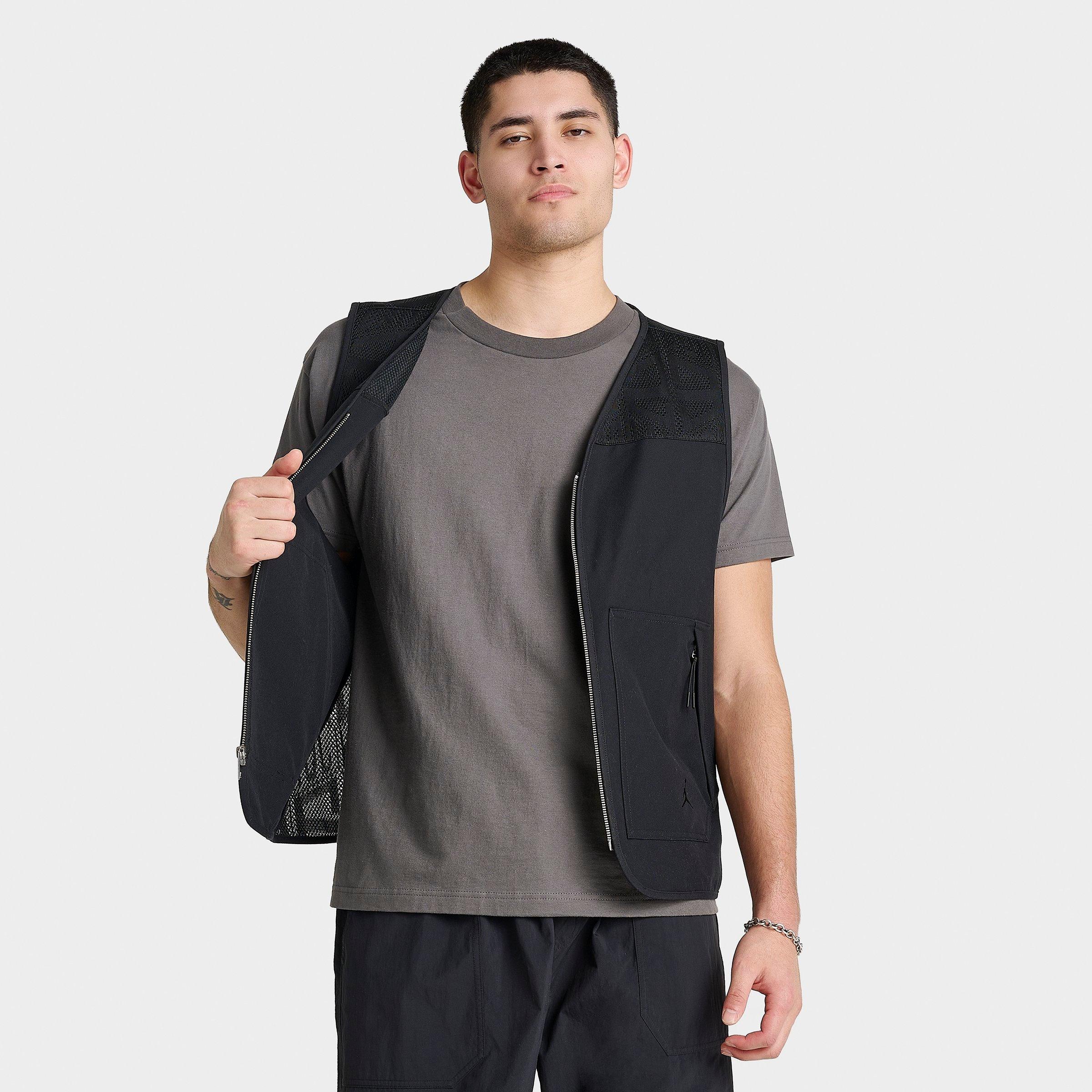 Jordan Men's Essentials Vest in Black/Black Size Medium Canvas/Jacquard