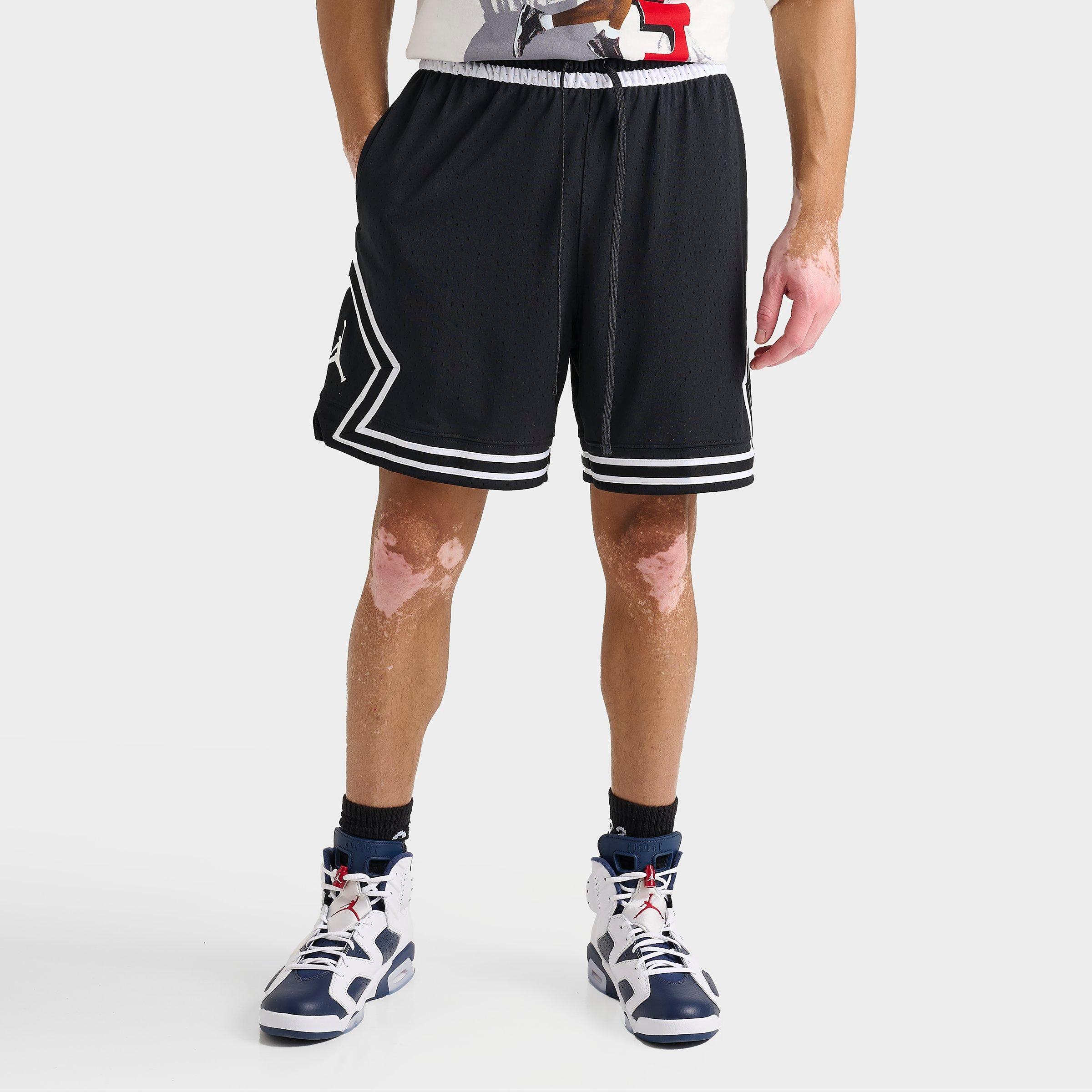 Jordan Men's Sport Dri-FIT Mesh Diamond Shorts in Black/Black Size XS 100% Polyester