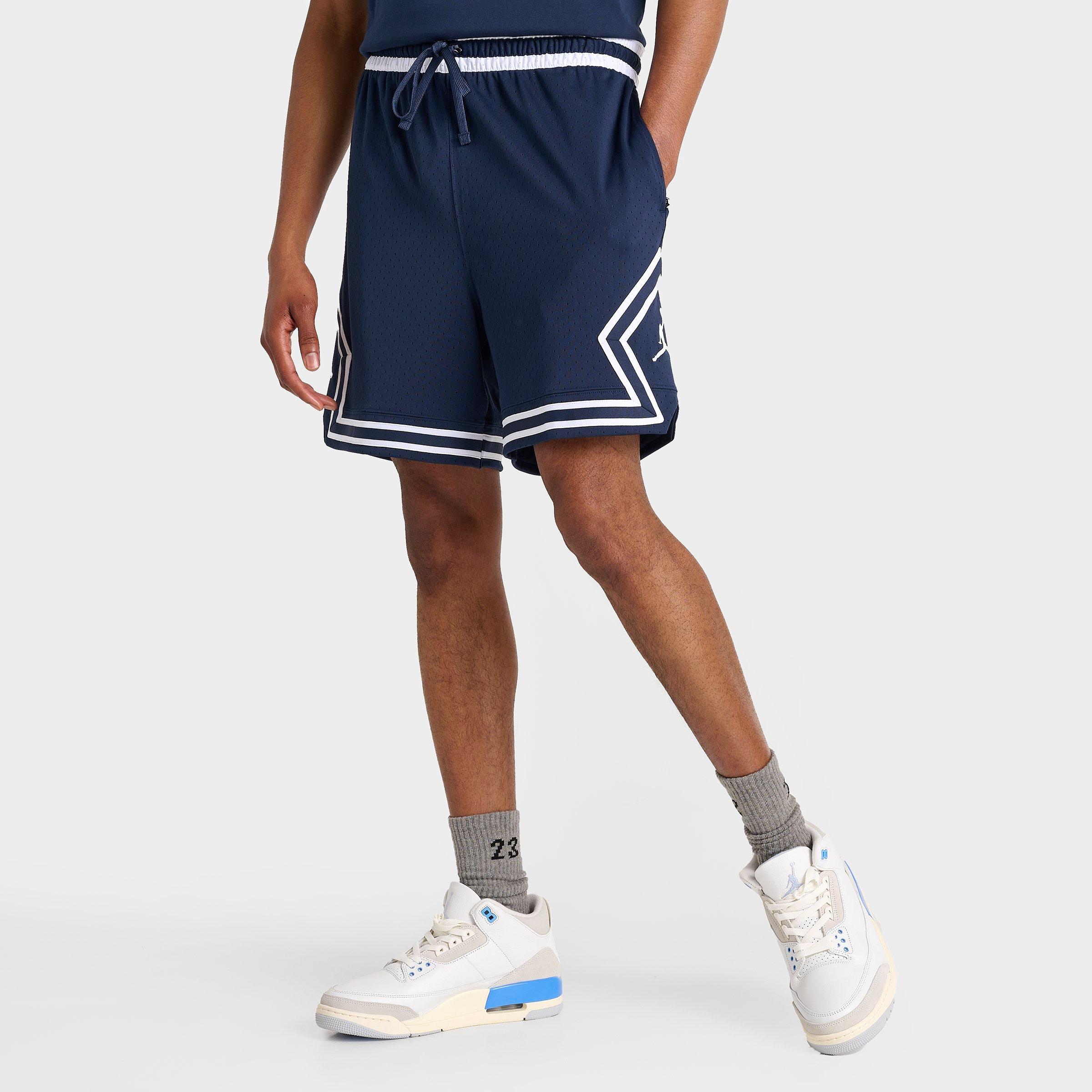 Jordan Men's Sport Dri-FIT Mesh Diamond Shorts in Blue/Midnight Navy Size Medium 100% Polyester