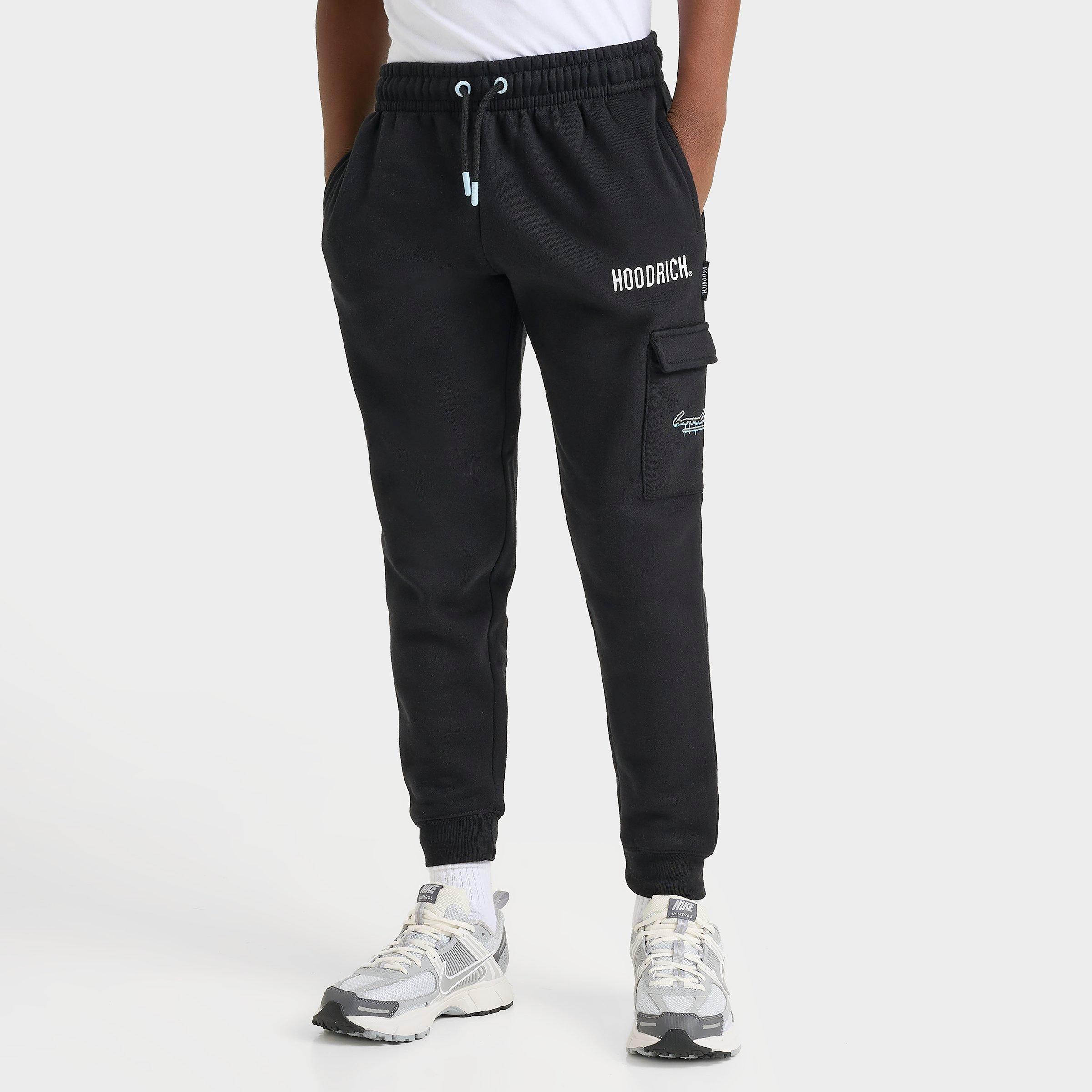 Hoodrich Kids' Splatter Jogger Pants in Black/Black Size Medium Cotton/Polyester/Canvas