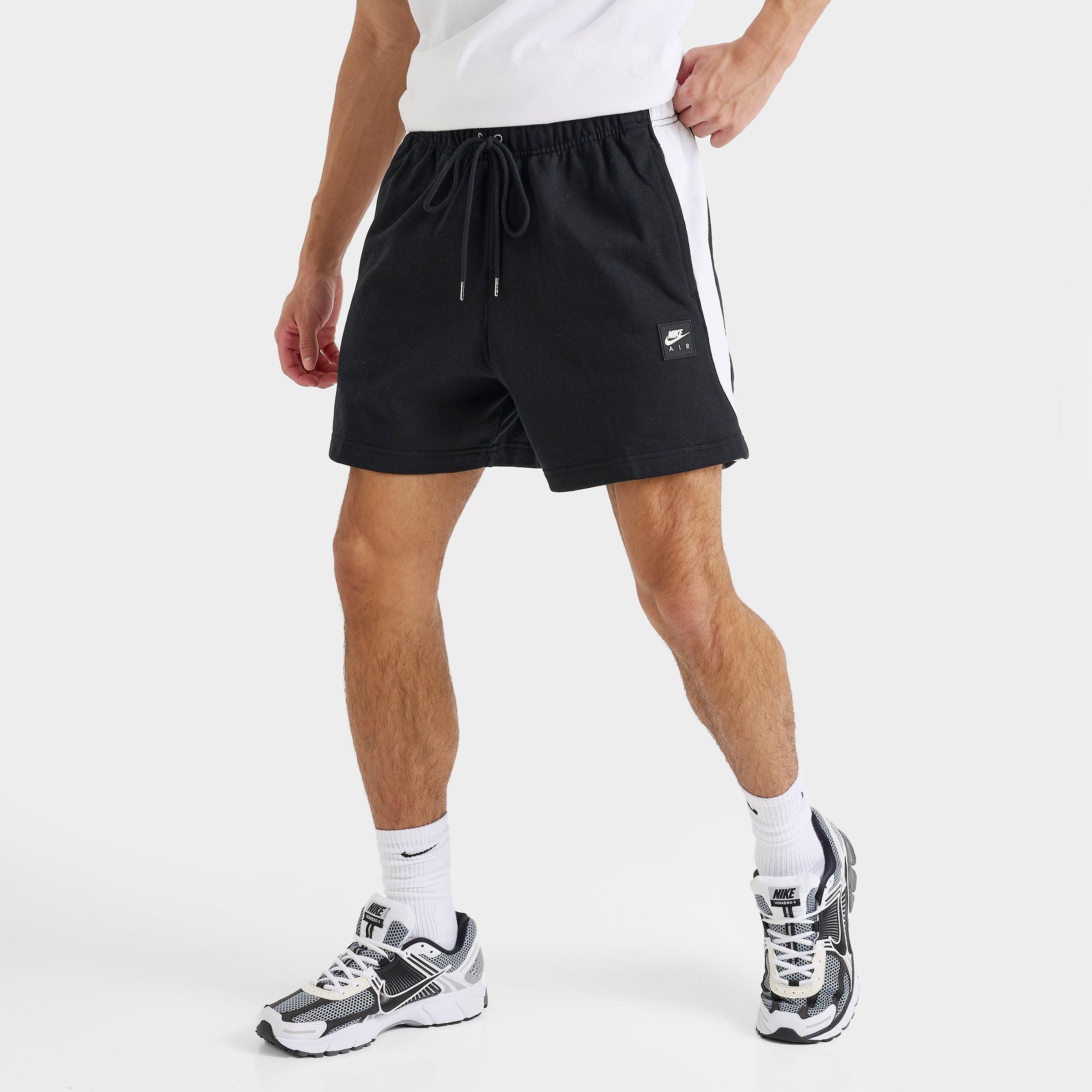 Nike Men's Air French Terry Fleece Shorts in Black/White Size: XS