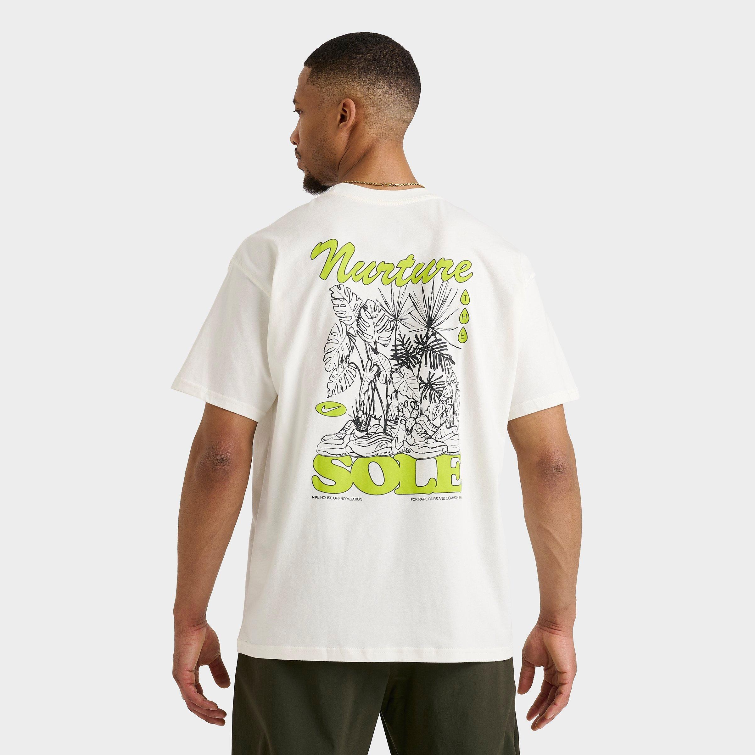 Nike Men's Sportswear Nurture The Sole Graphic T-Shirt in White/Sail Size Medium 100% Cotton