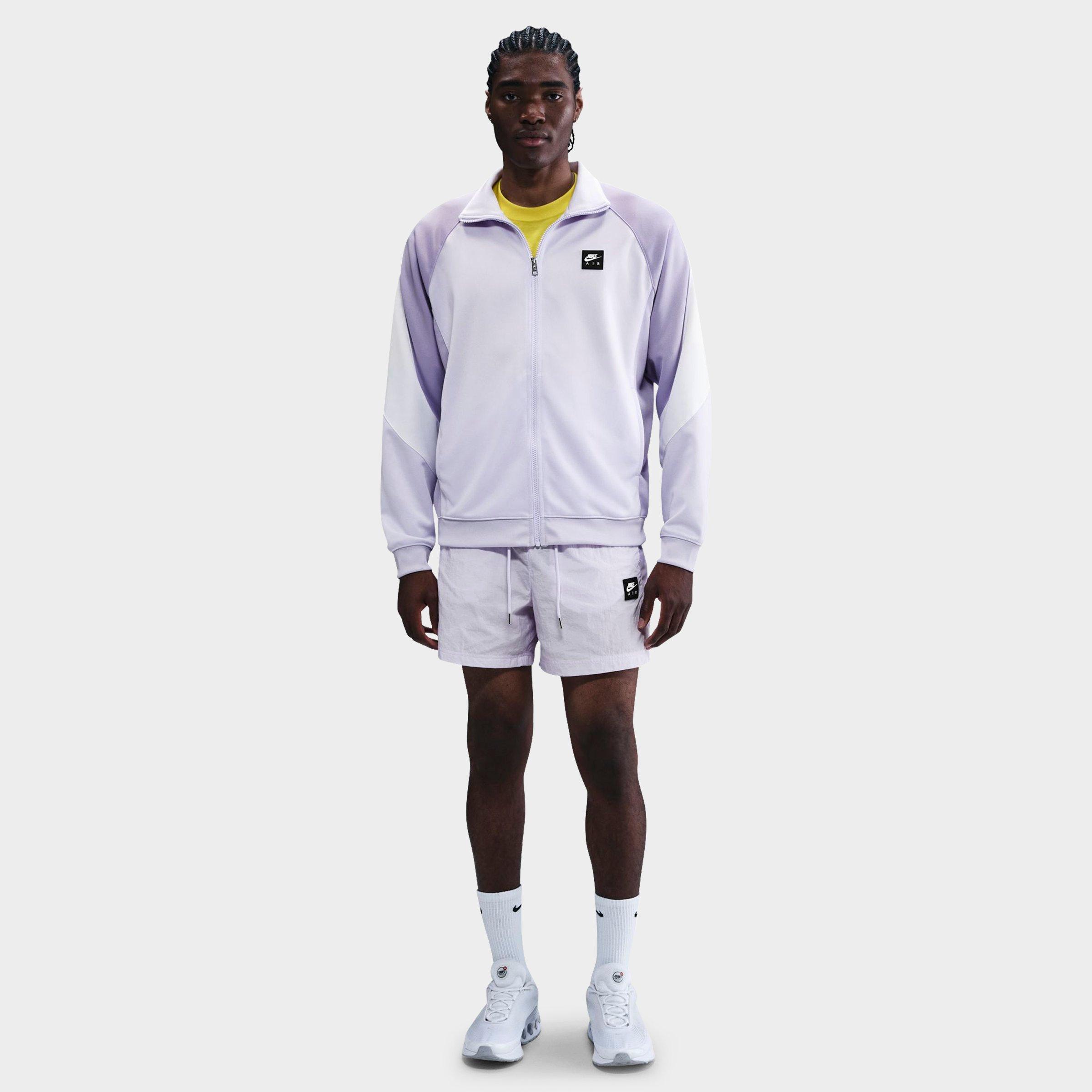 Nike Men's Air Woven Nylon Shorts in Amethyst Tint/Hydrangeas/Black Size: XS