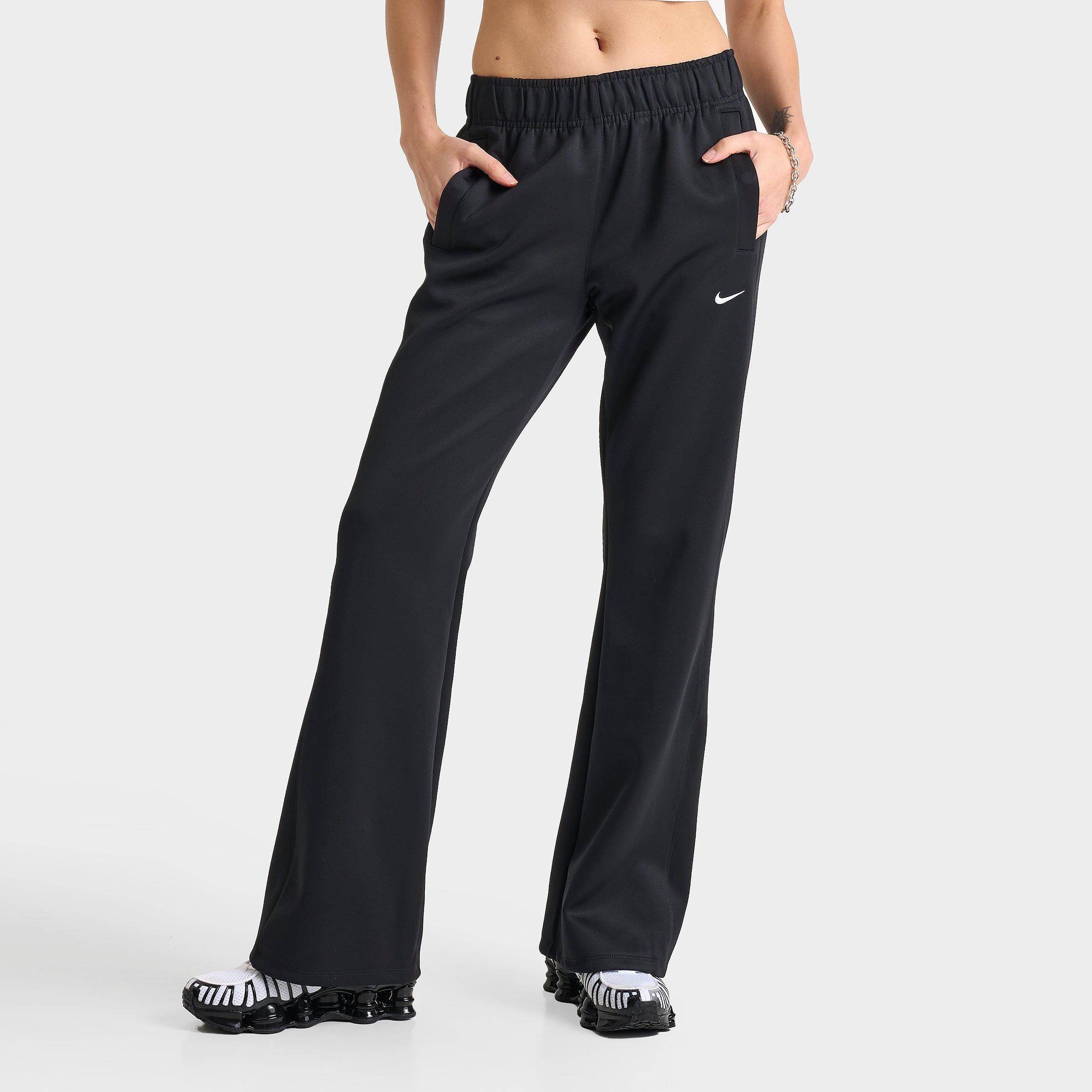 Nike Women's Sportswear Windrunner Mid-Rise Slim Poly Knit Pants in Black/White Size: XS