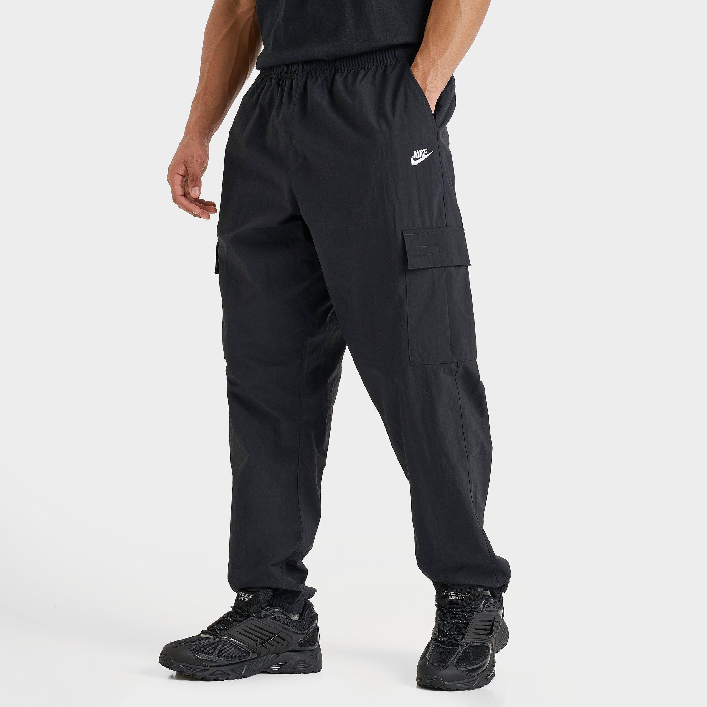 Nike Men's Club Woven Cargo Pants in Black/Black Size Medium 100% Nylon