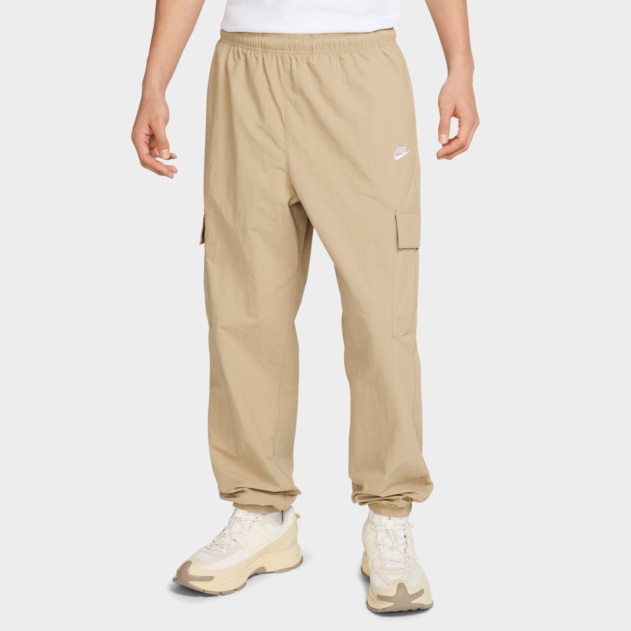 Nike Men's Club Woven Cargo Pants in Beige/Parachute Beige Size Small 100% Nylon