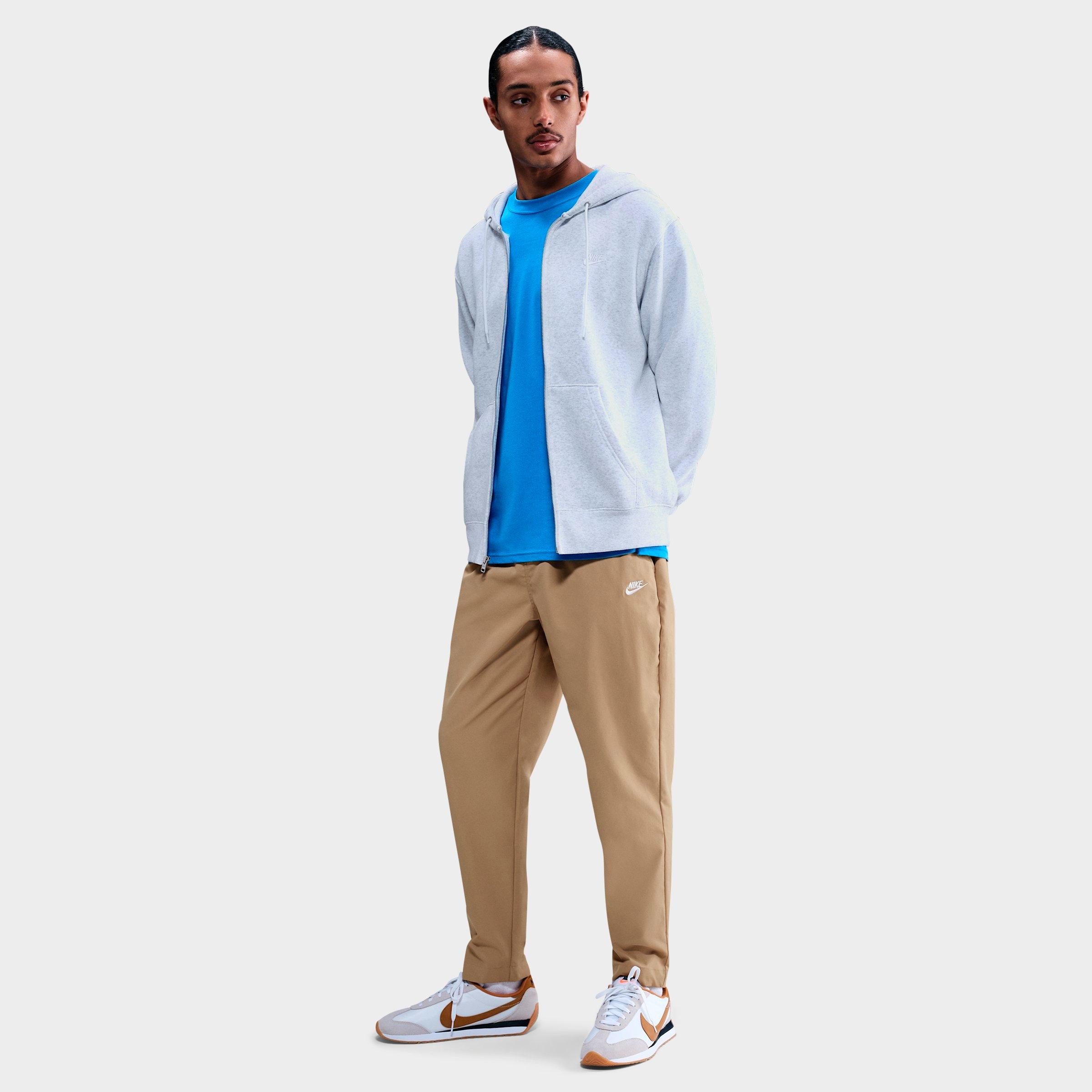 Nike Men's Club Woven Tapered Pants in Parachute Beige/White Size: Large