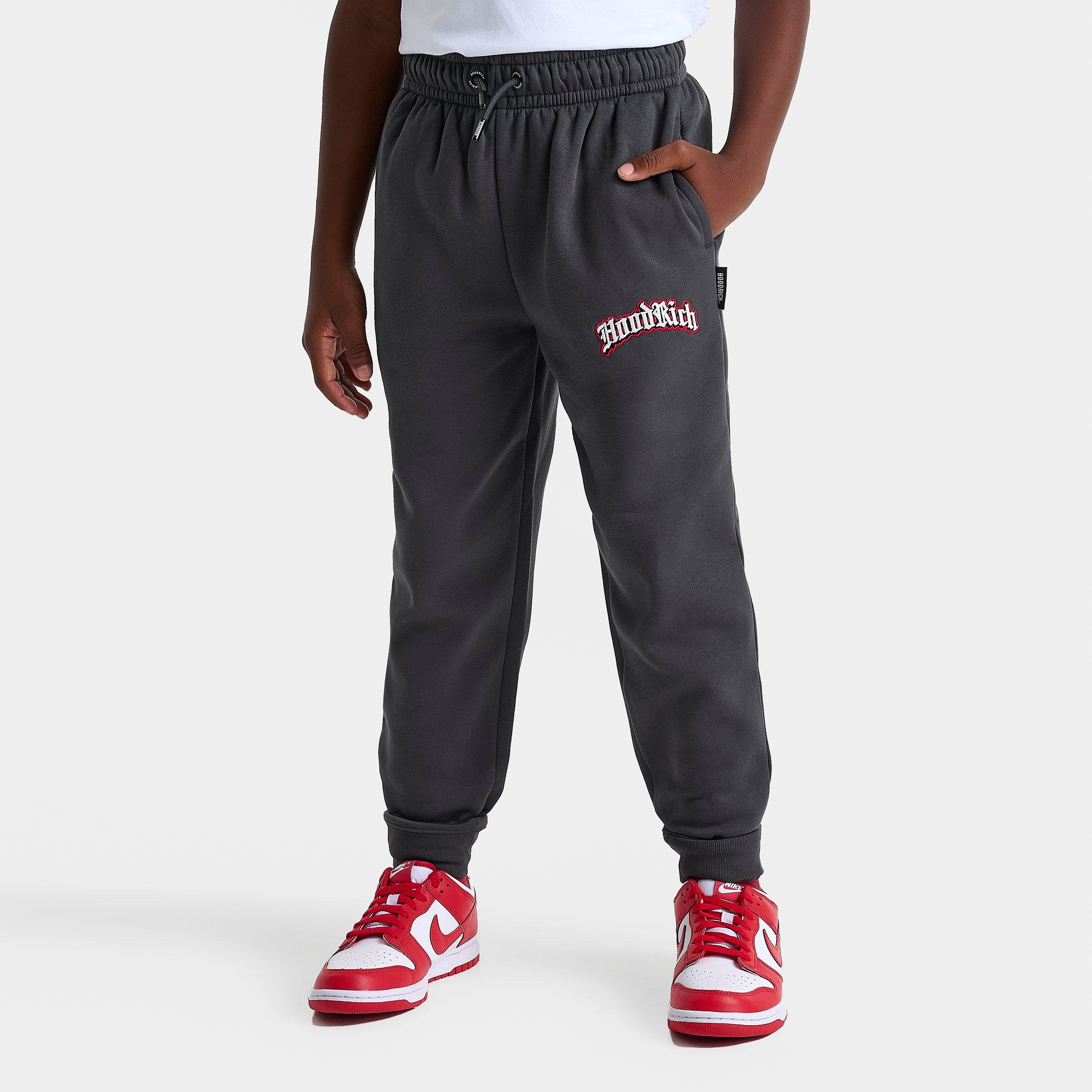 Hoodrich Big Kids Gothic Jogger Pants in Dark Grey Size: Small