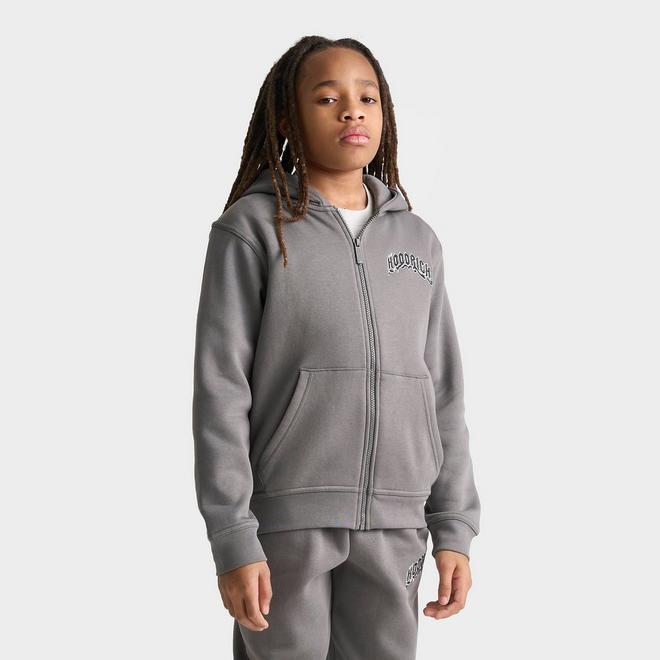 Big Kids' Hoodrich Gothic Back Hit Multi Logo Full-Zip Hoodie