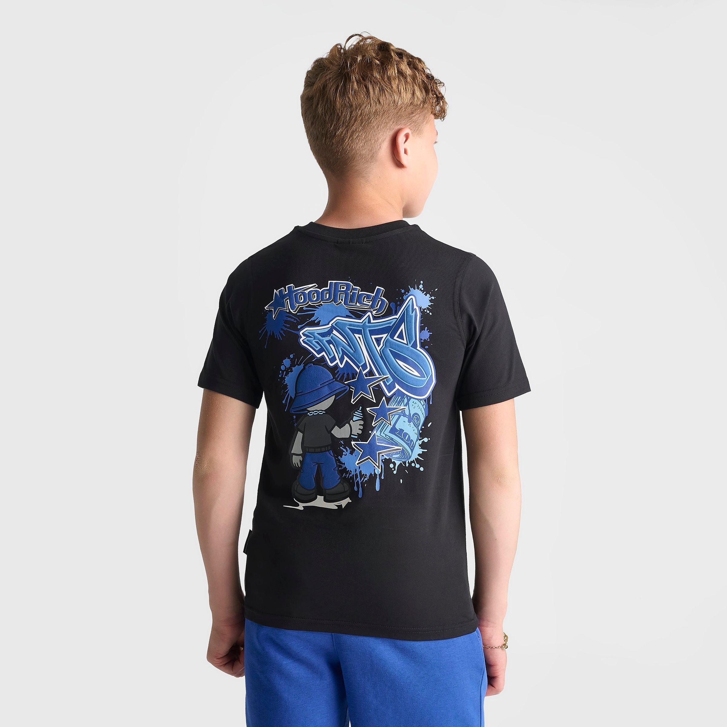 Hoodrich Big Kids Stars T-Shirt in Black Size: XL