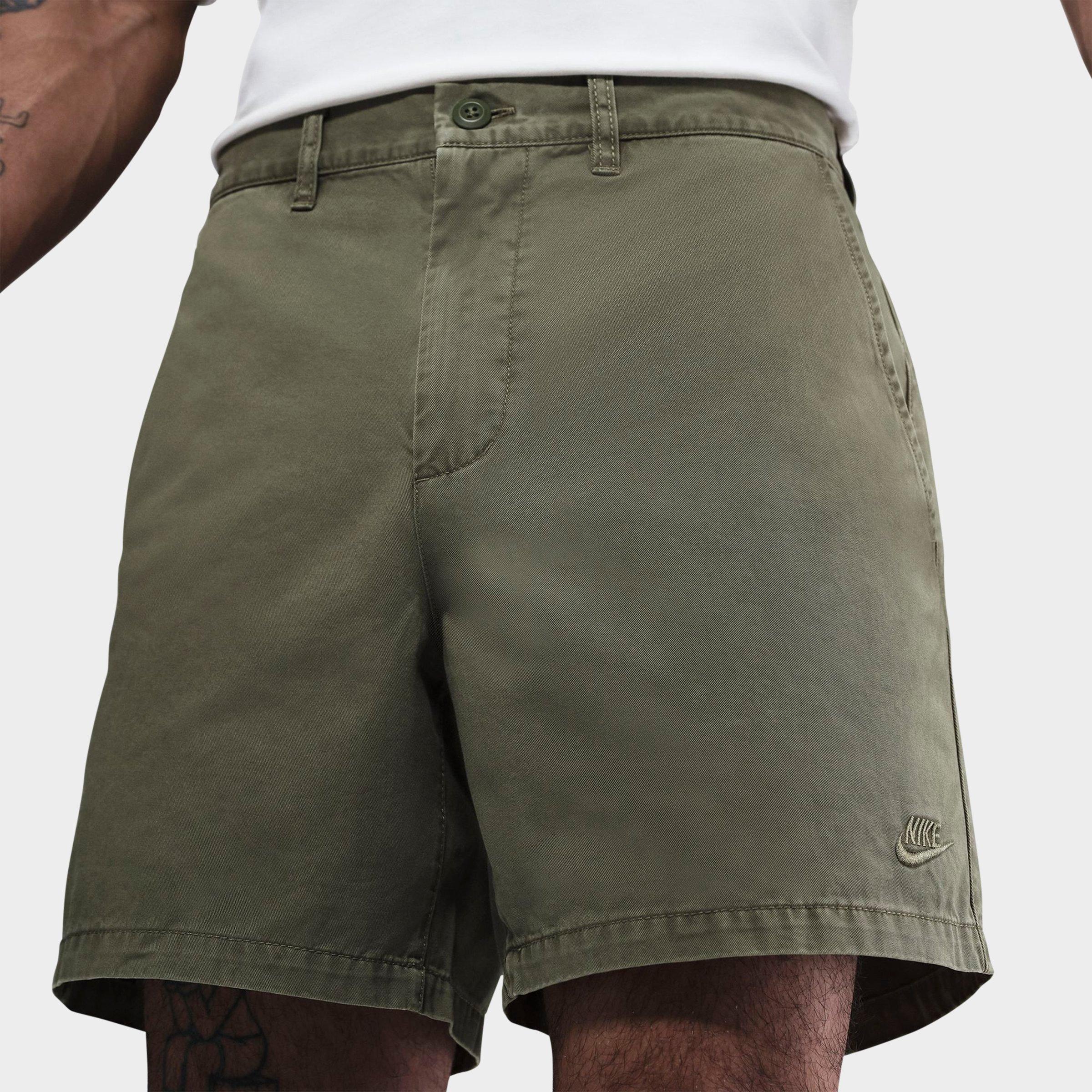 Nike Men's Club Washed Chino Shorts in Medium Olive/Medium Size: 30