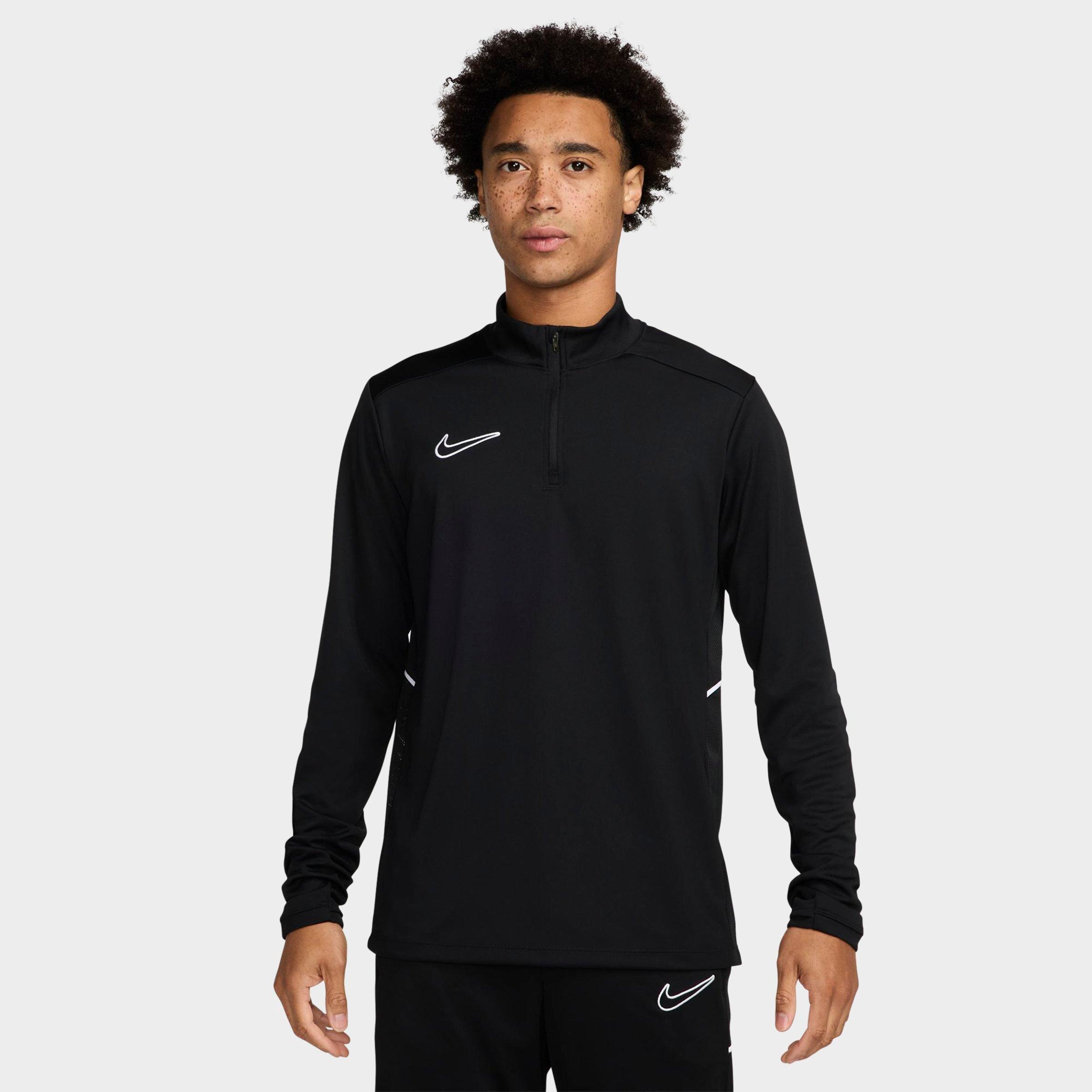 Nike Men's Academy Dri-FIT Soccer Drill Top in Black/White Size: Small