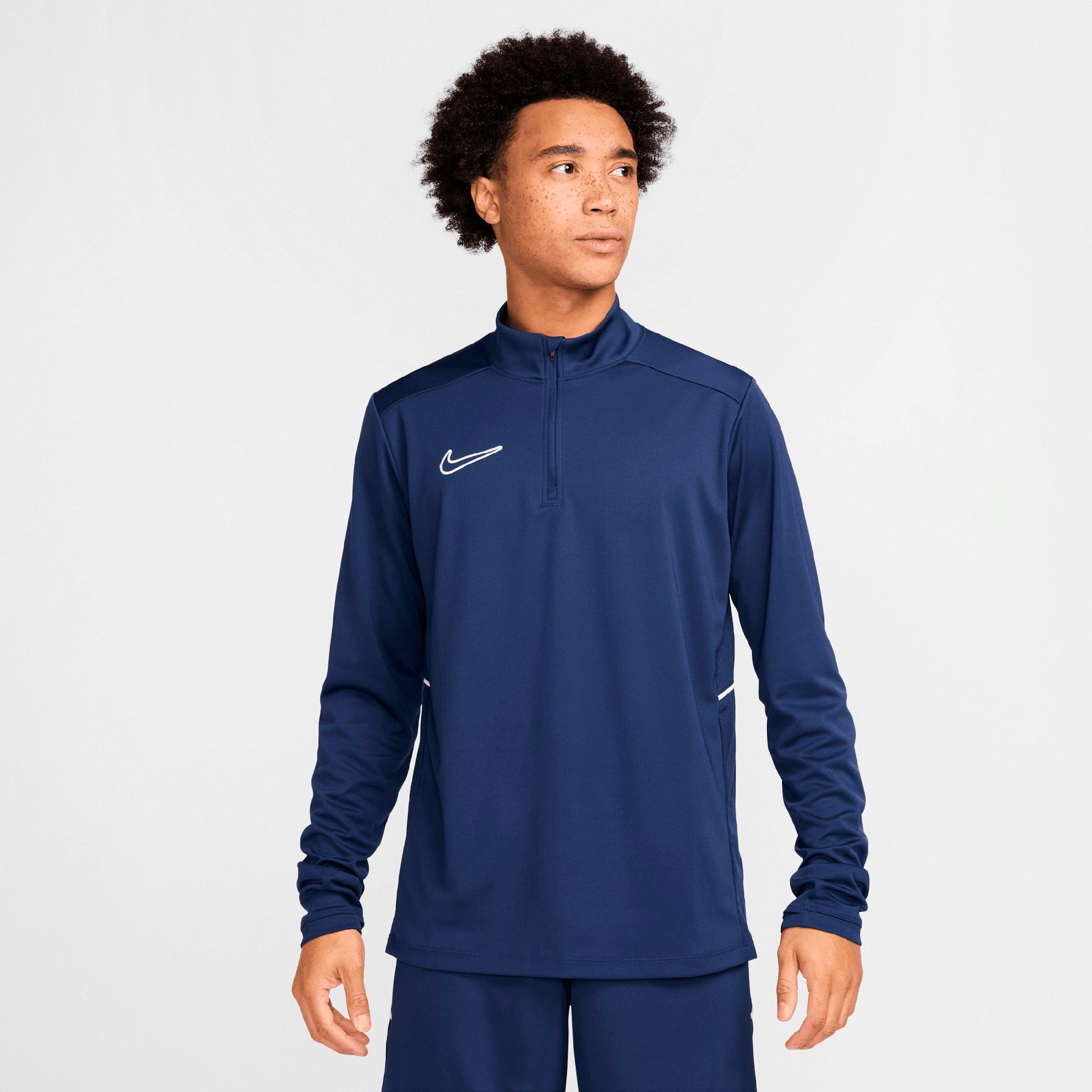 Nike Men's Academy Dri-FIT Soccer Drill Top in Midnight Navy/Midnight Navy/White Size: XL