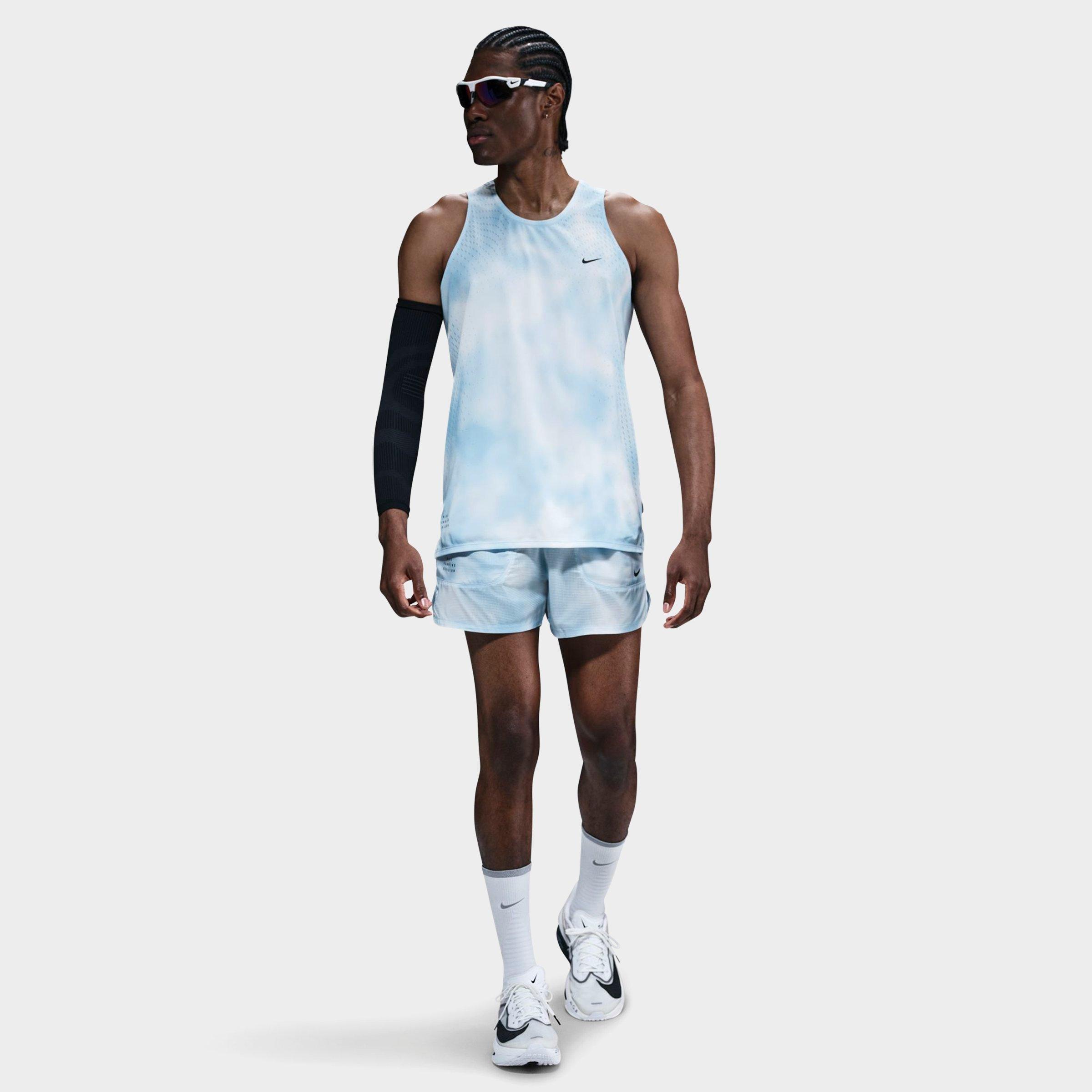 Nike Men's Running Division Breathe Dri-FIT ADV Running Tank Top in Psychic Blue/Black Size: Small