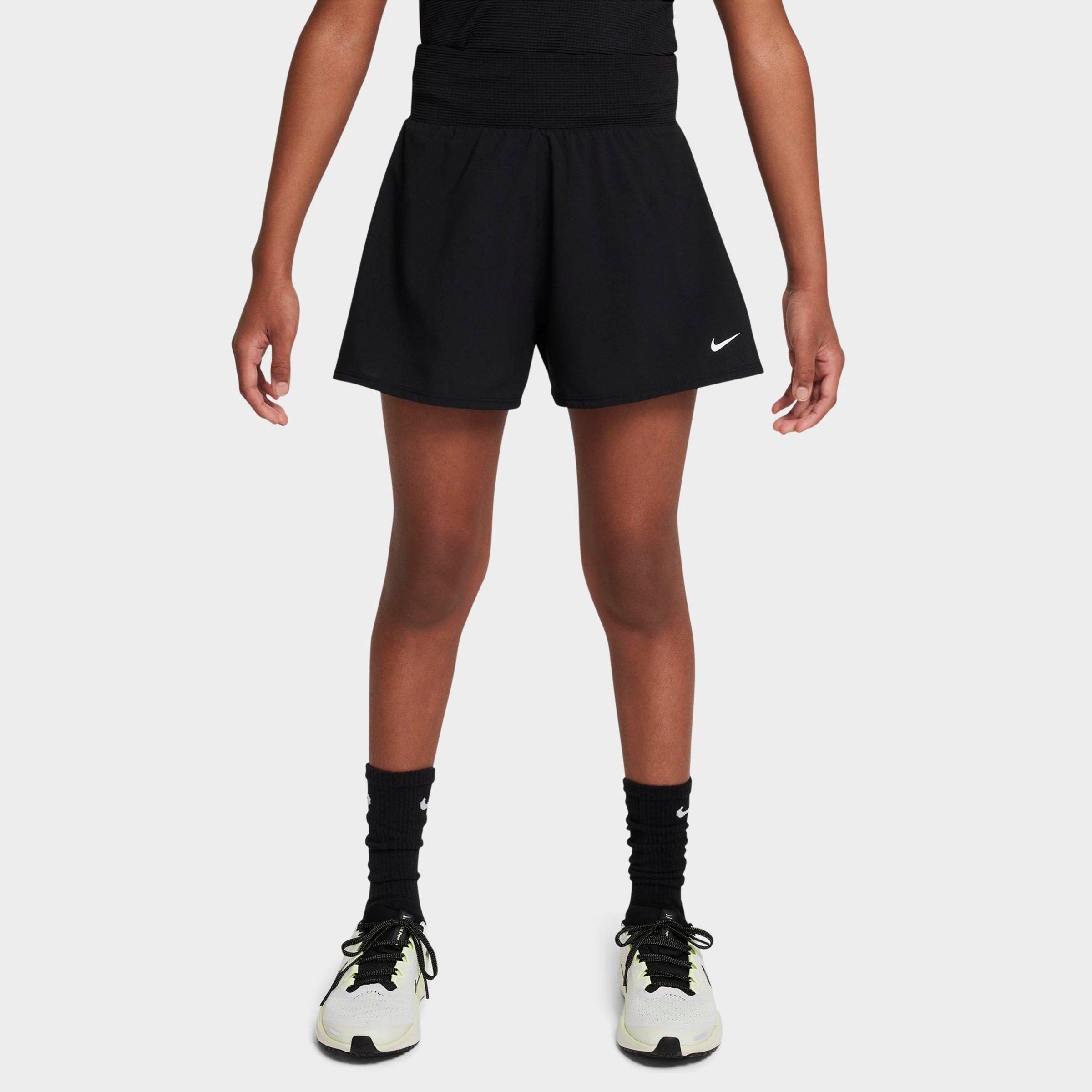 Nike Girls' Big Kids Dri-FIT Shorts in Black/White Size: XS