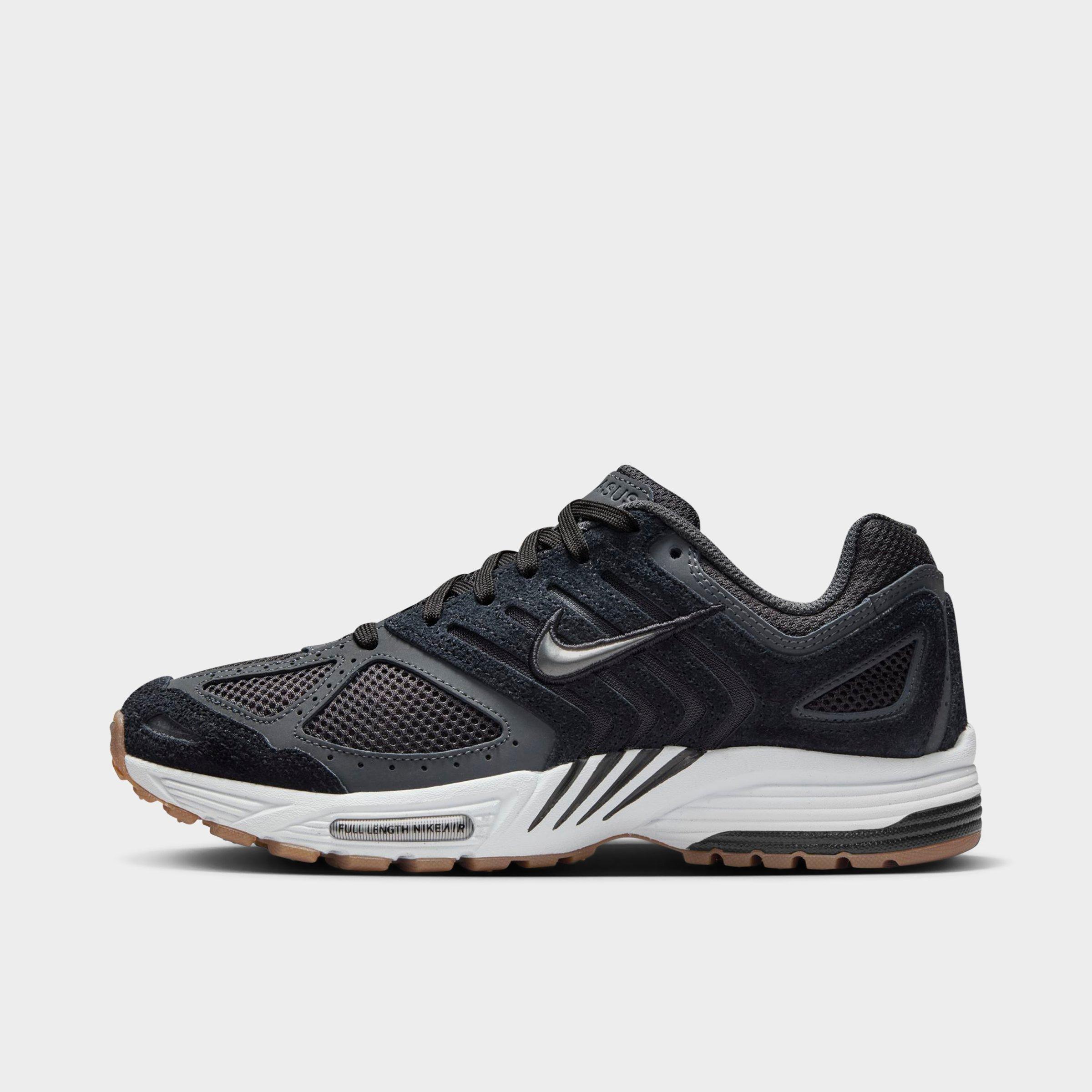 Nike Women's Air Pegasus 2005 Suede Casual Shoes in Blk/Metallic Slvr/Pr Plt Size: 5.0