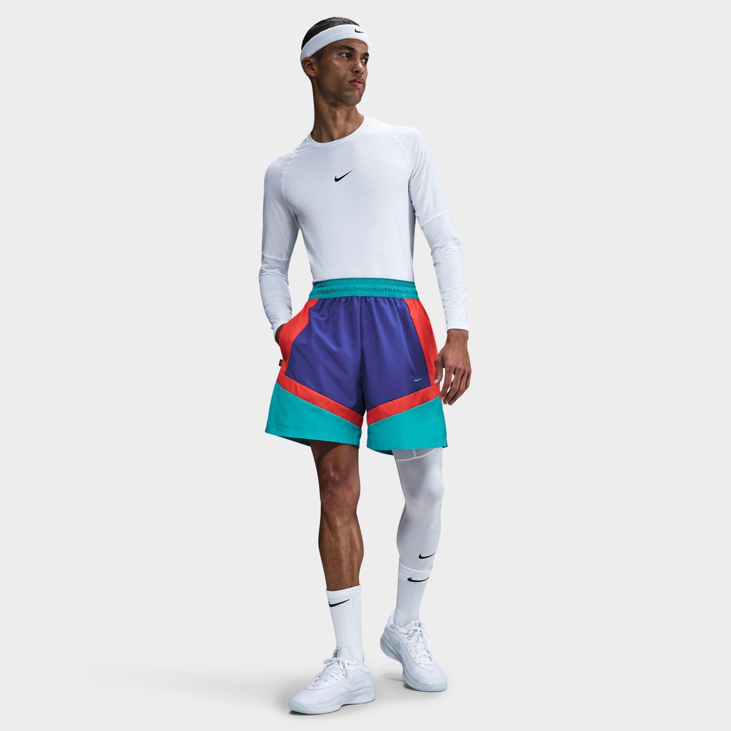 Nike Men's Icon 6" Woven Basketball Shorts in Purple/Deep Night Size Medium 100% Polyester