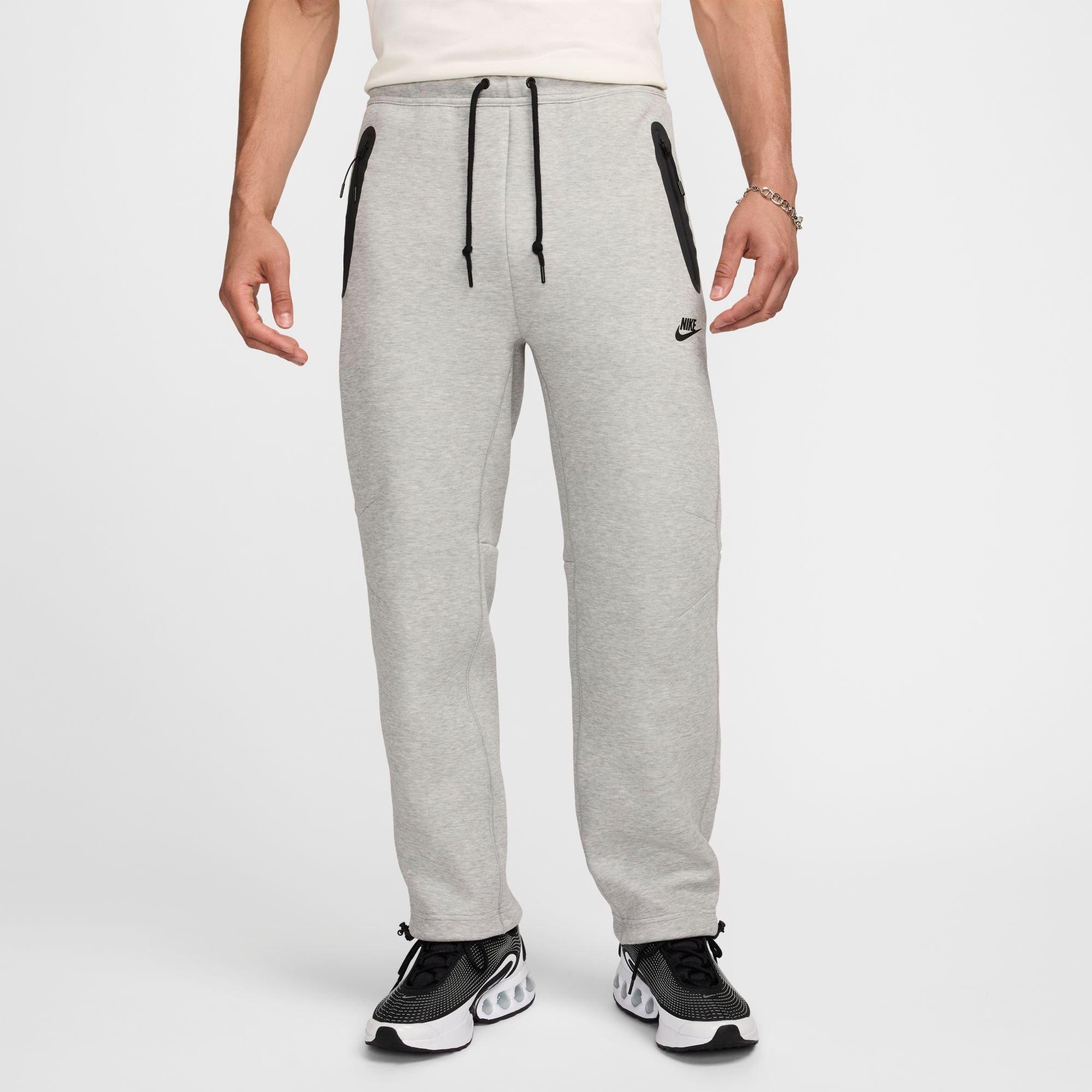 Nike Men's Tech Fleece Open-Hem Pants in Dark Grey Heather/Black Size: XS