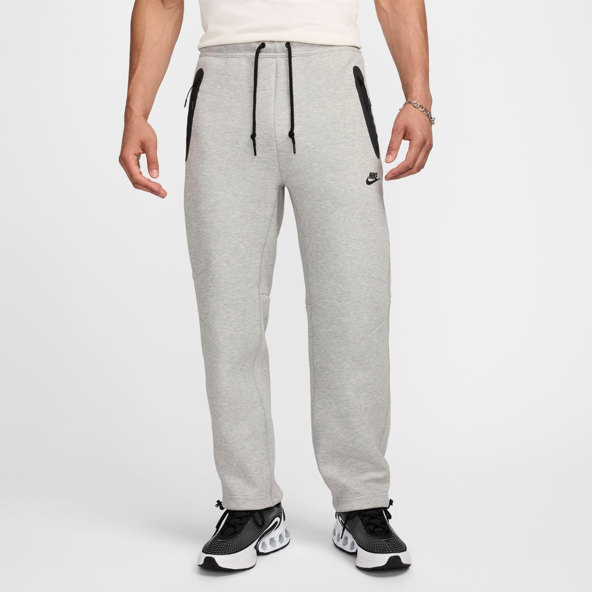 Nike Men's Tech Fleece Open-Hem Pants in Grey/Dark Grey Heather Size 4XL Cotton/Polyester/Fleece