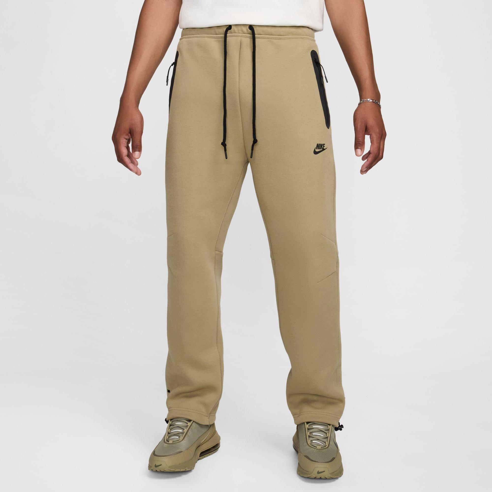 Nike Men's Tech Fleece Open-Hem Pants in Neutral Olive/Black Size: XS