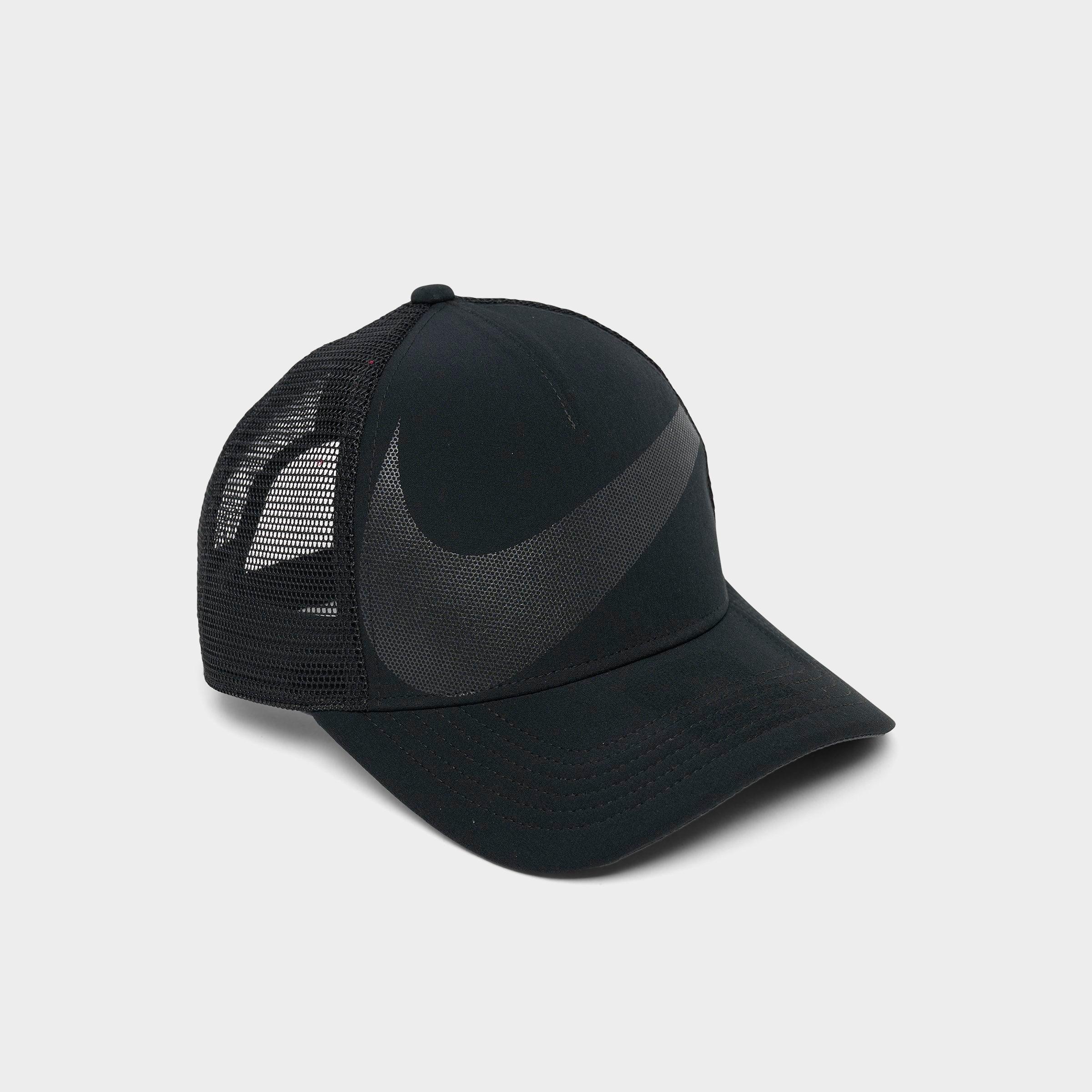 Nike Rise Dri-FIT Trucker Hat in Black/Black Size S/M Polyester/Spandex