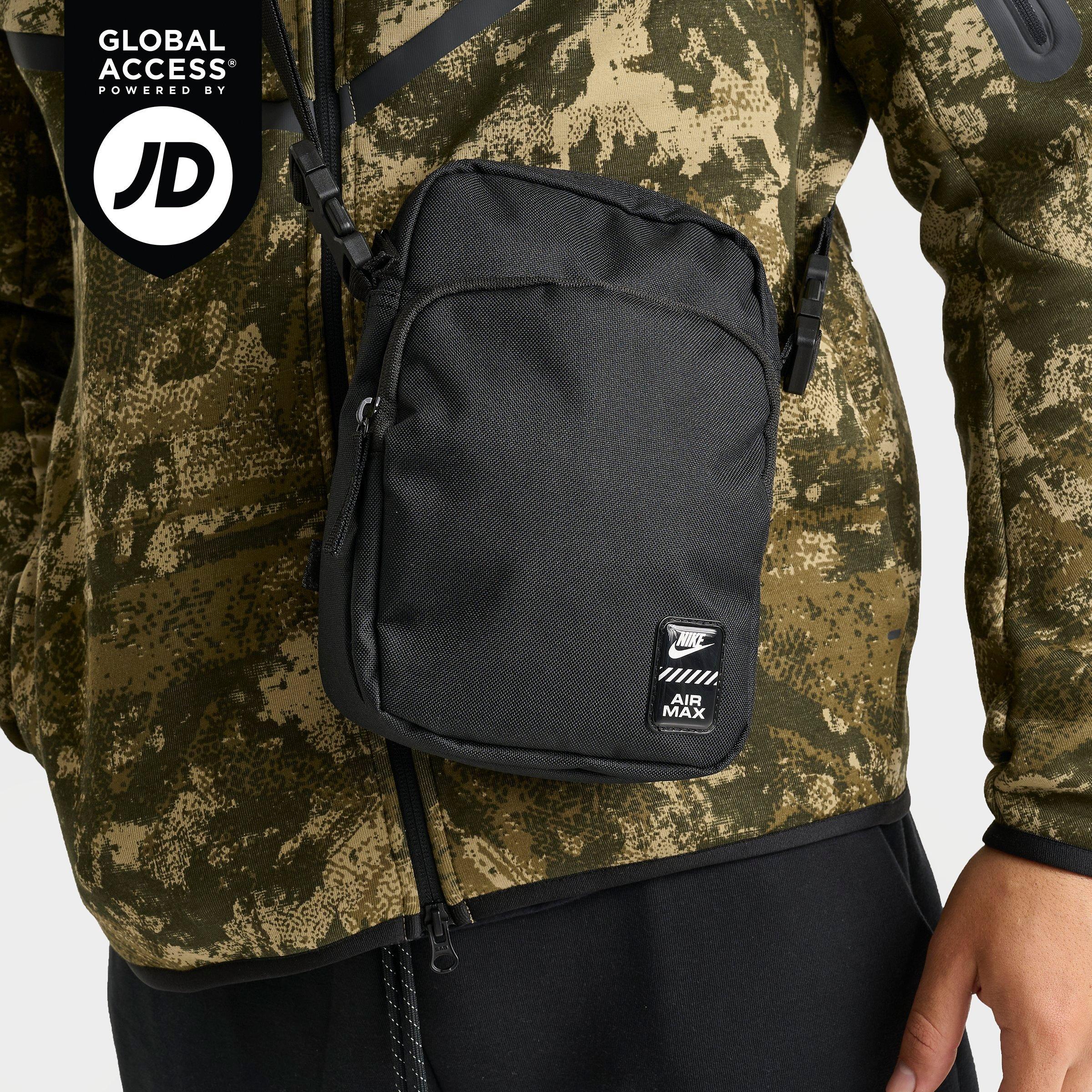 Nike Heritage Air Max Crossbody Bag (4L) in Black/Black Size NOSIZ 100% Polyester