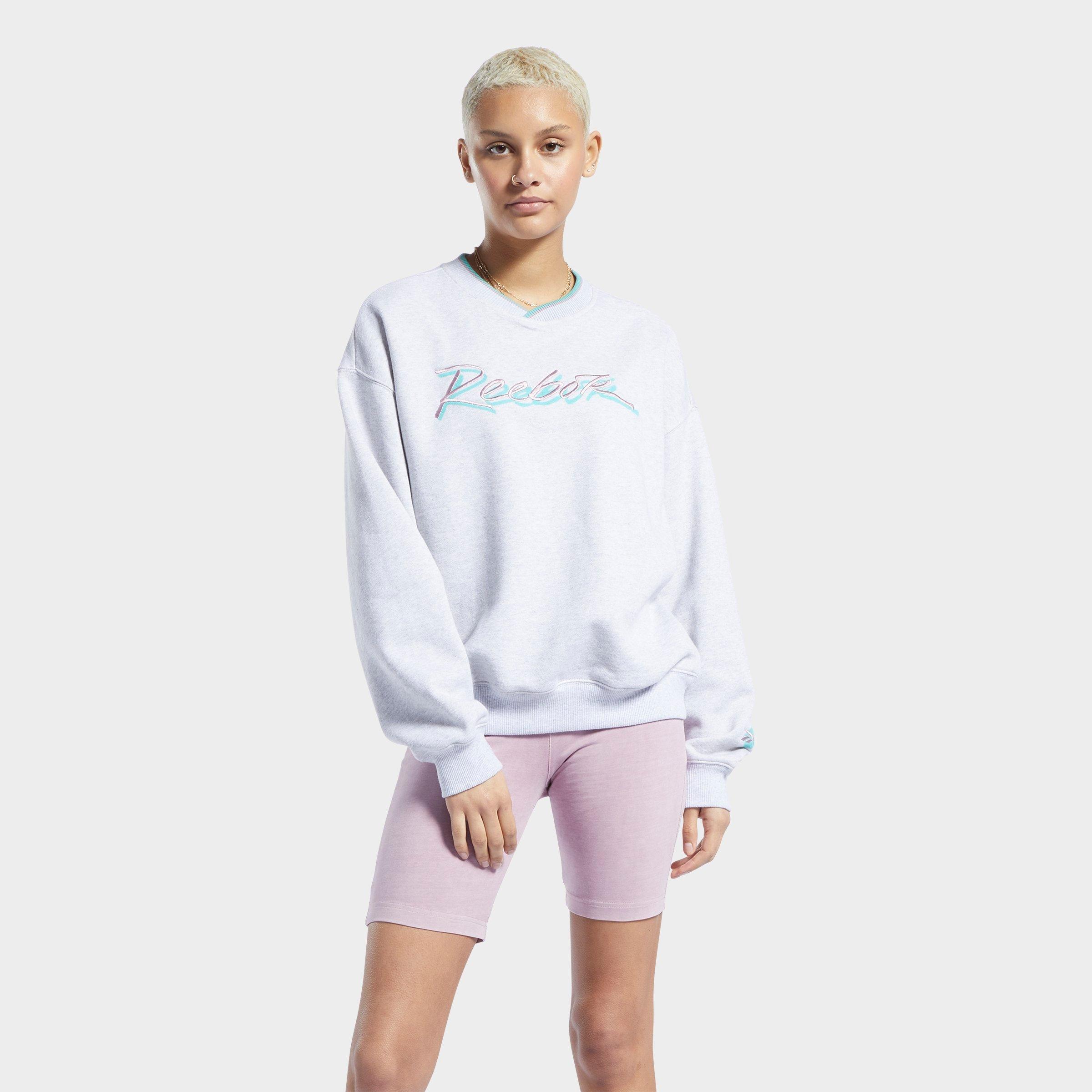 Reebok Classics Graphic Sweatshirt In Light Grey Heather