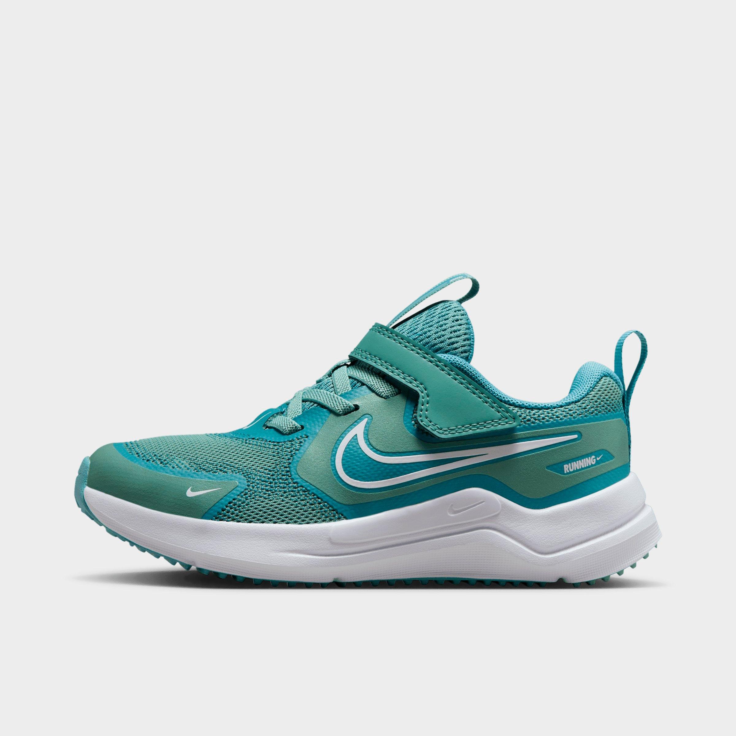 Nike Little Kids Cosmic Runner Stretch Lace Casual Shoes in Cannon/Denim Turquoise/White Size: 3.0