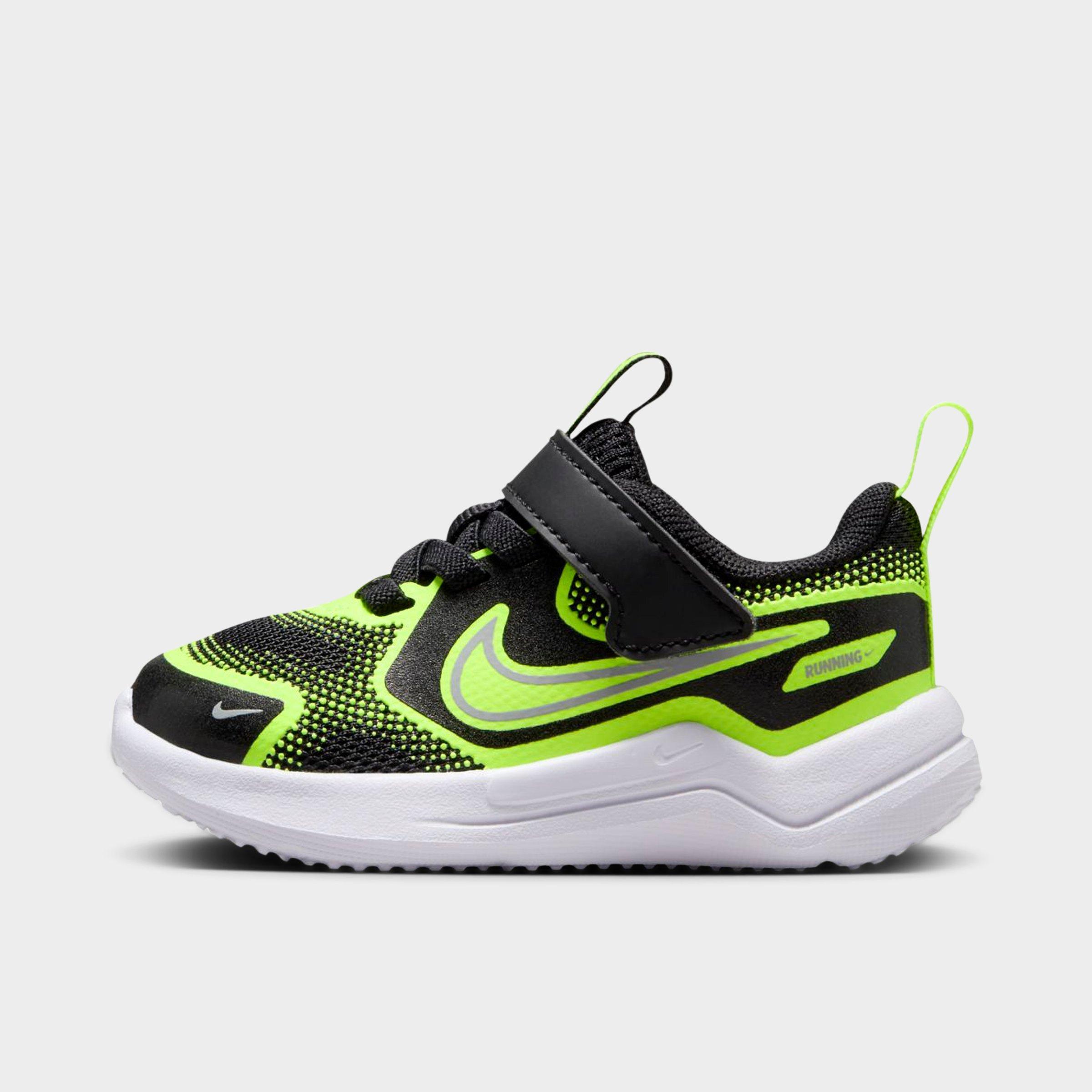Nike Kids Toddler Cosmic Runner Stretch Lace Casual Shoes in Black/Wolf Grey/Volt Size: 2.0