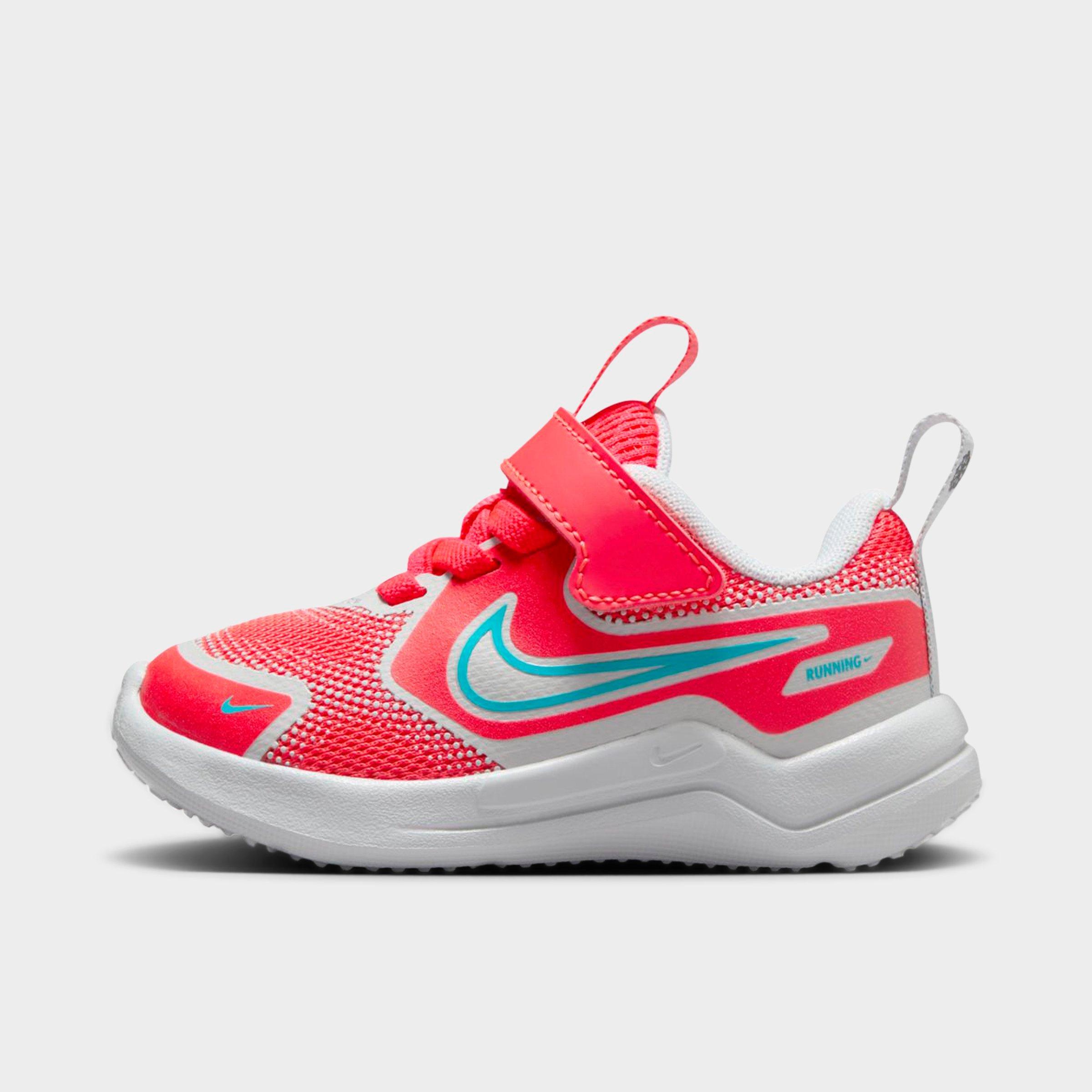 Nike Kids Toddler Cosmic Runner Stretch Lace Casual Shoes in Bright Crimson/Pure Platinum/Black Size: 2.0