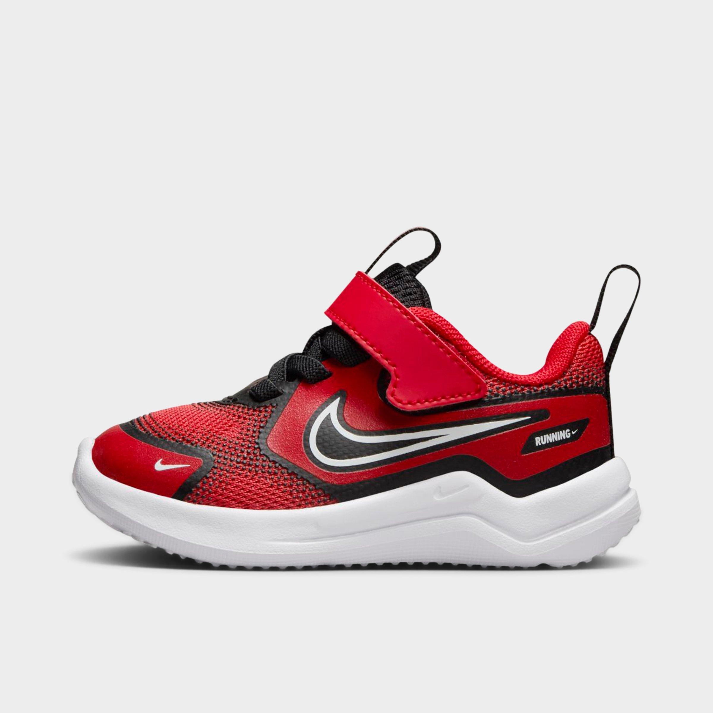 Nike Kids Toddler Cosmic Runner Stretch Lace Casual Shoes in University Red/White/Black Size: 2
