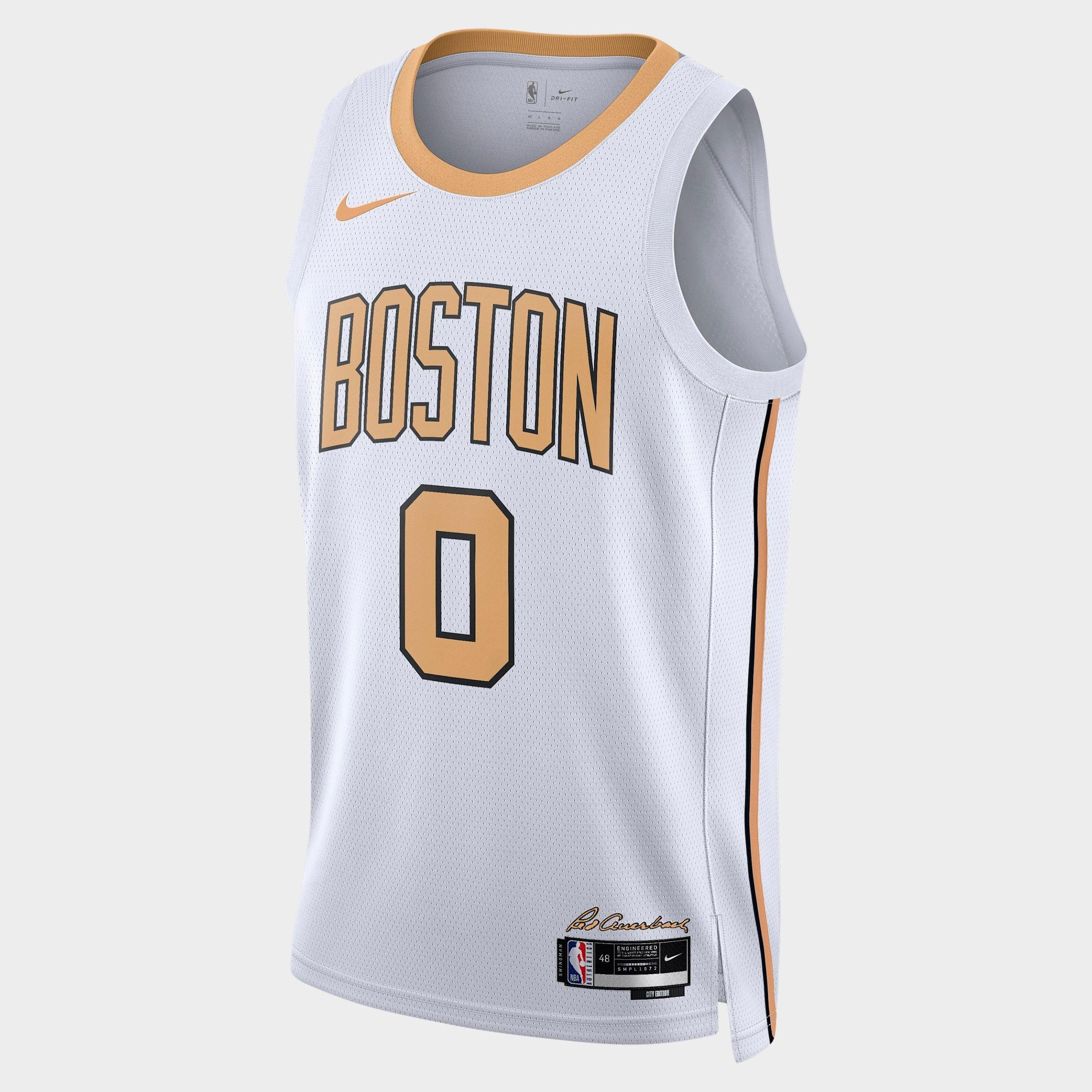 Nike Men's Jayson Tatum Boston Celtics NBA City Edition Swingman Basketball Jersey in White Size: XS