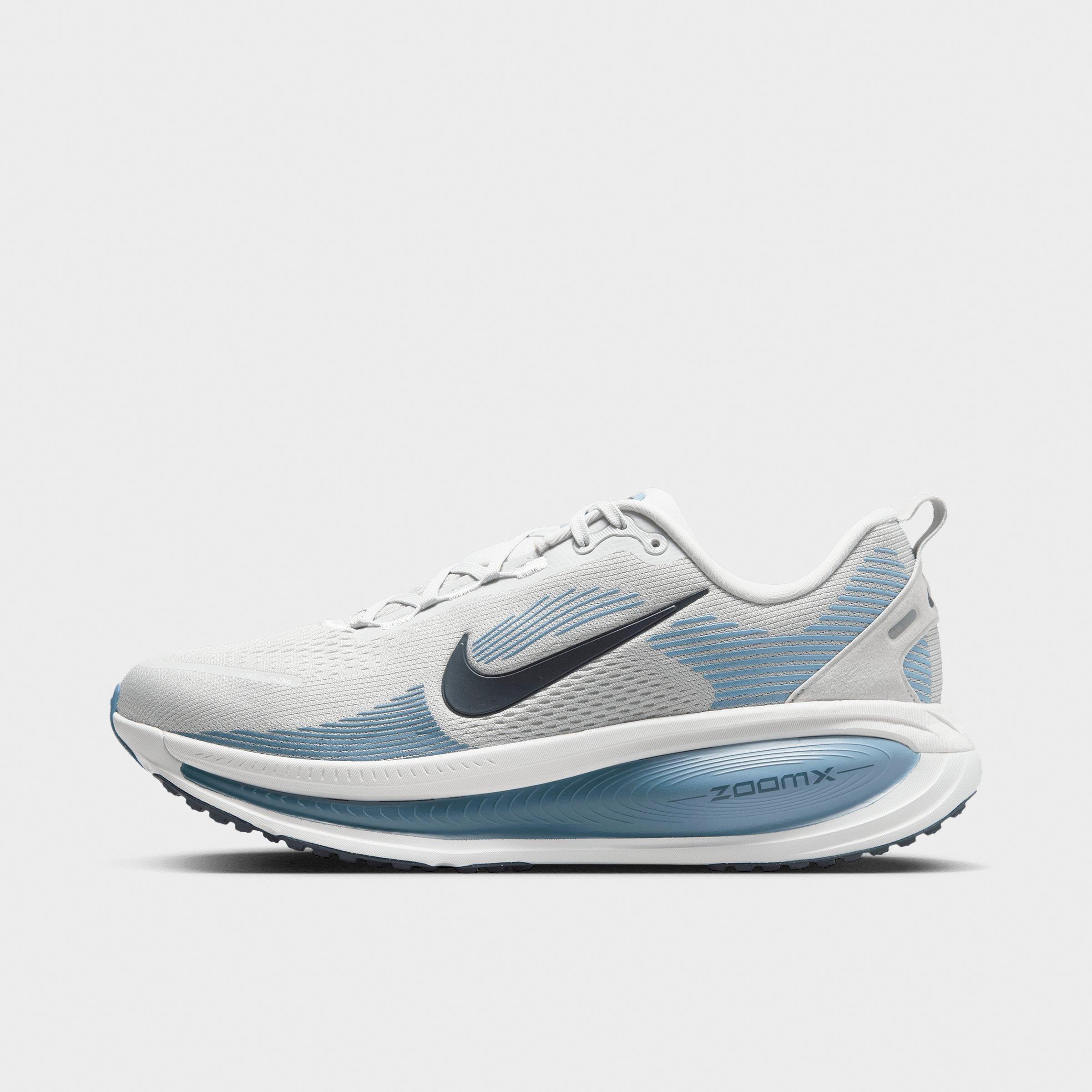Nike Men's Vomero 18 Running Shoes in Grey Fog/Off White/Work Blue Size: 7.5