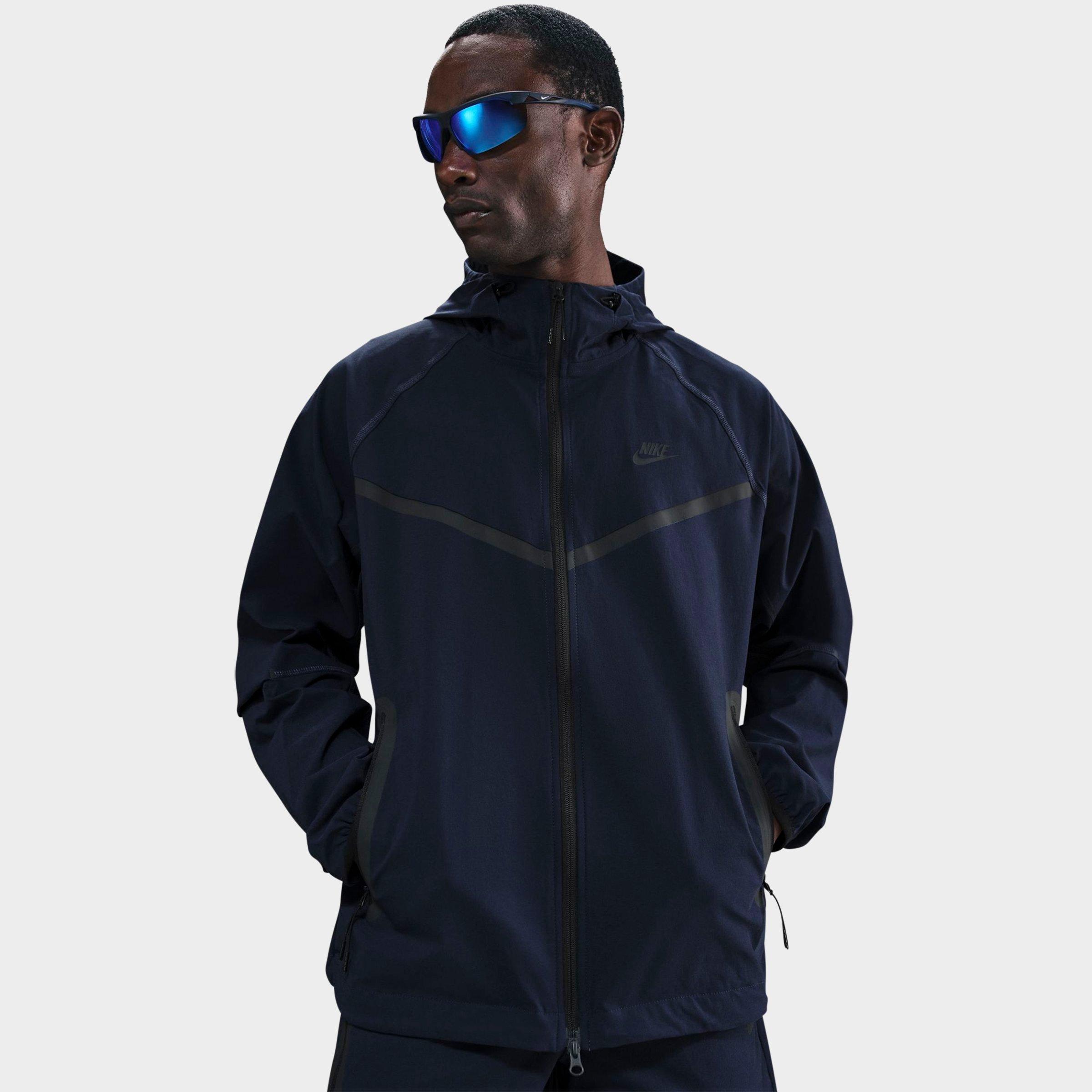 Nike Men's Tech Windrunner Woven Full-Zip Jacket in Obsidian/Obsidian/Black Size: XS