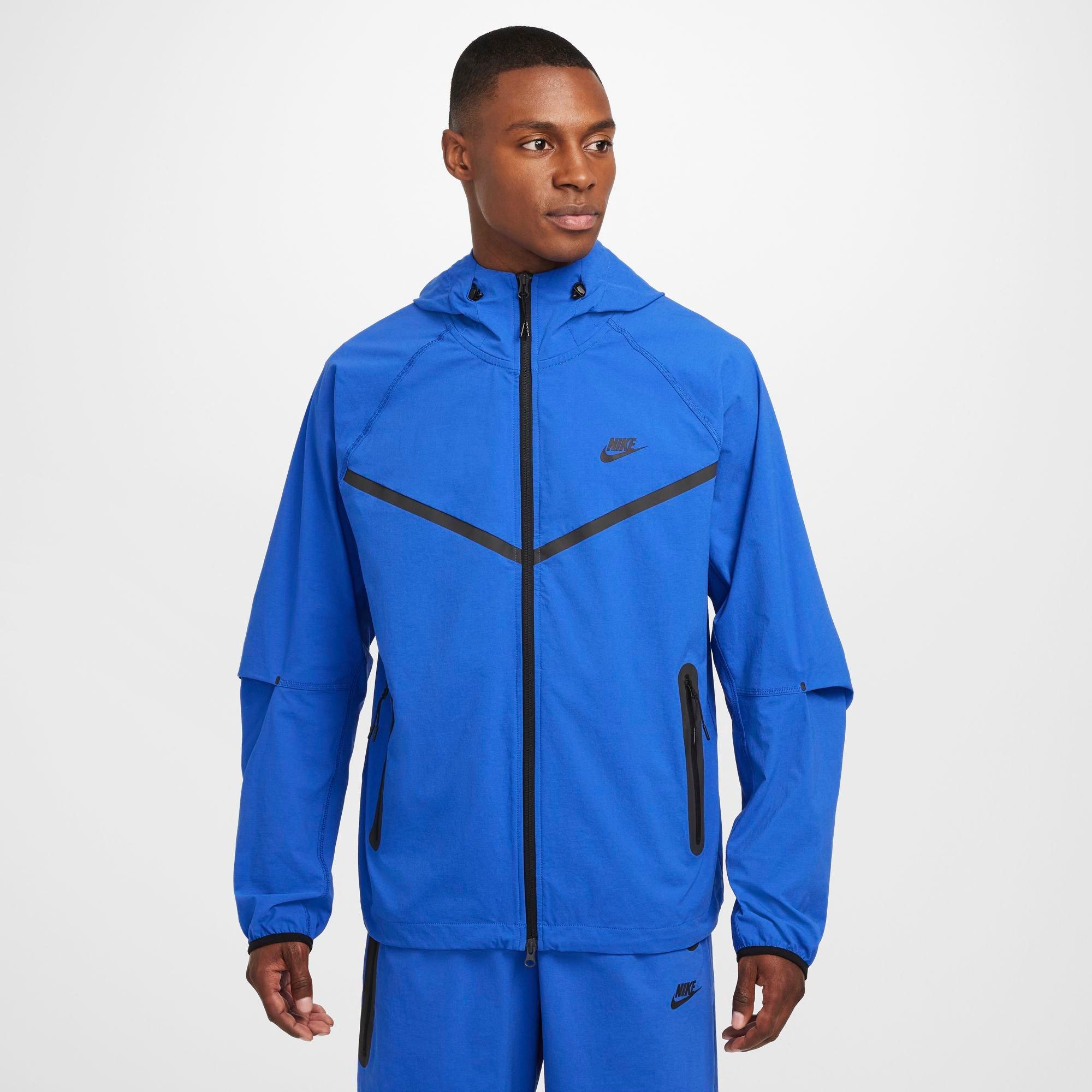 Nike Men's Tech Windrunner Woven Full-Zip Jacket in Game Royal/Game Royal/Black Size: XS