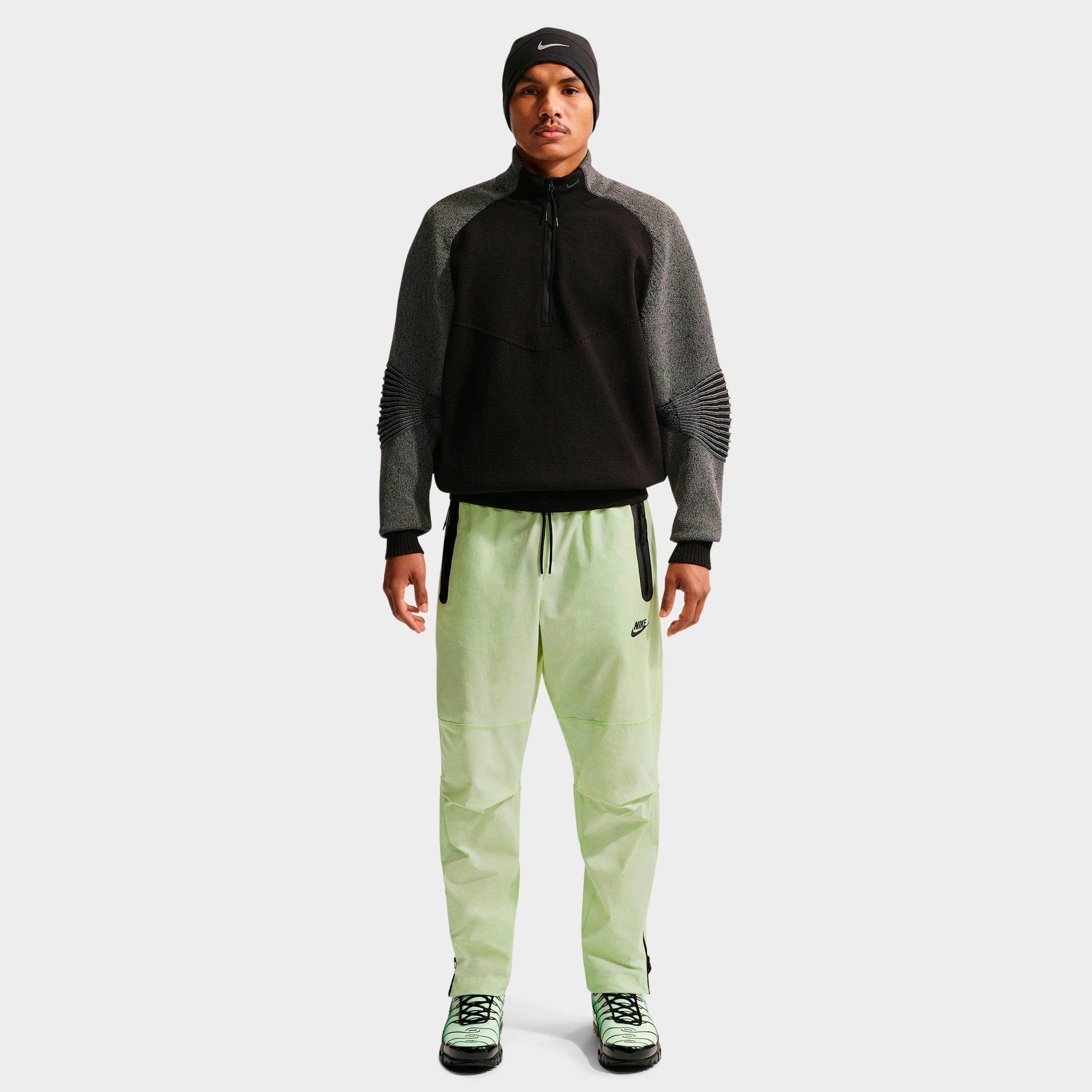 Nike Men's Tech Woven Pants in Light Liquid Lime/Black Size: XXL Tall