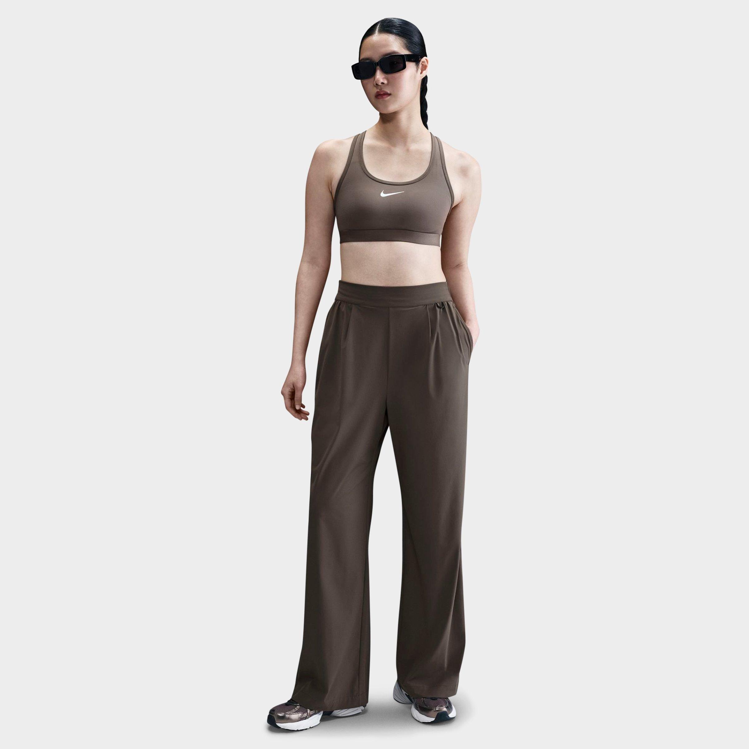 Nike Women's 24.7 PerfectStretch Dri-FIT High-Rise Wide-Leg Pants in Ironstone/Baroque Brown Size: 2XS