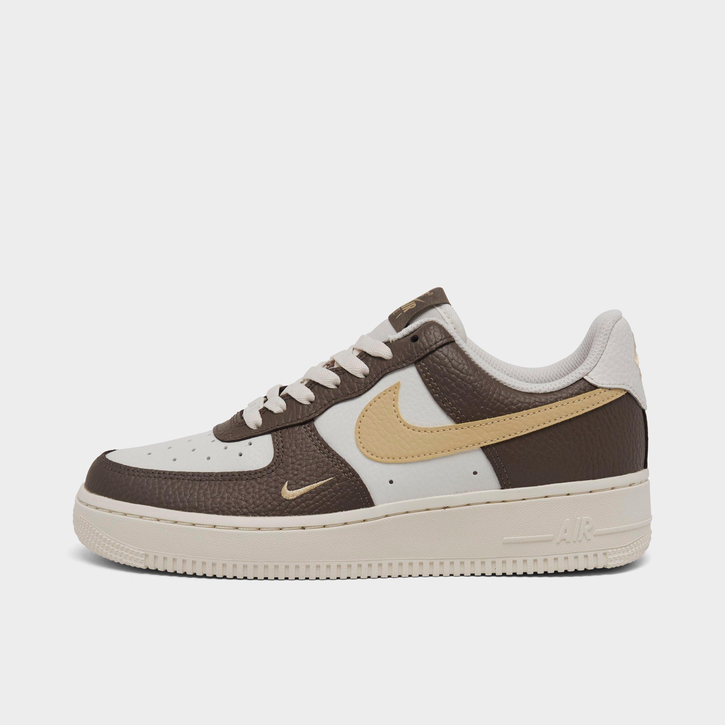 Nike Women's Air Force 1 '07 Casual Shoes in Brown/Phantom Size 8 Leather