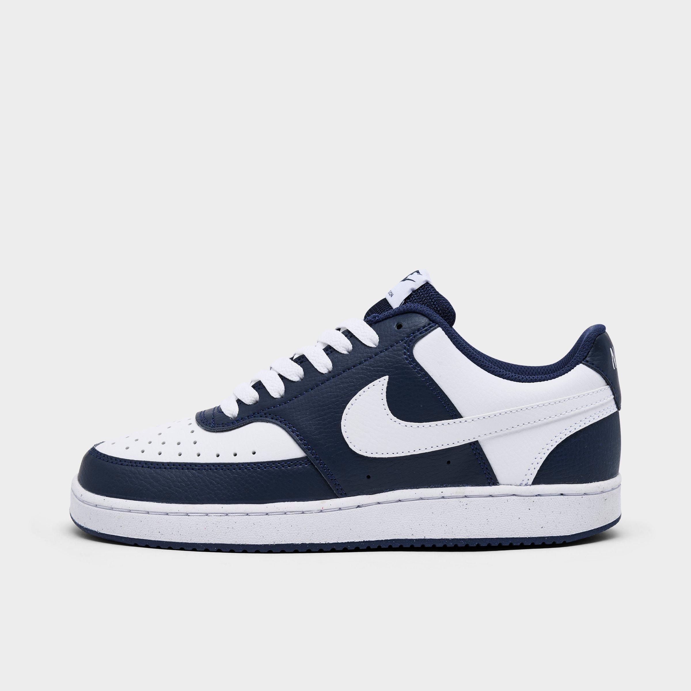 Nike Men's Court Vision Low Casual Shoes in Midnight Navy/White Size: 7.5
