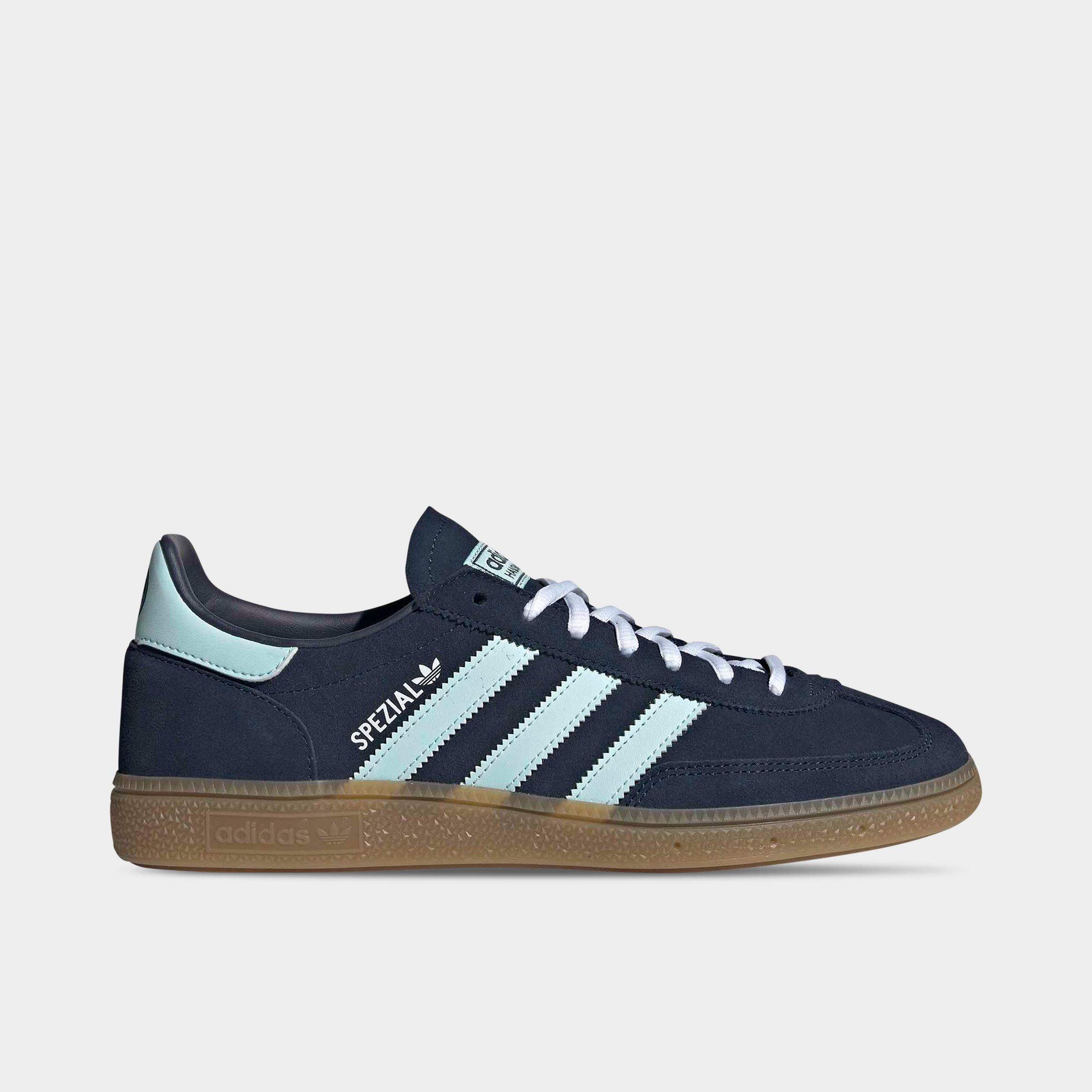 adidas Men's Originals Germany Handball Spezial Casual Shoes in Collegiate Navy/Flash Aqua/Cloud White Size: 7.5