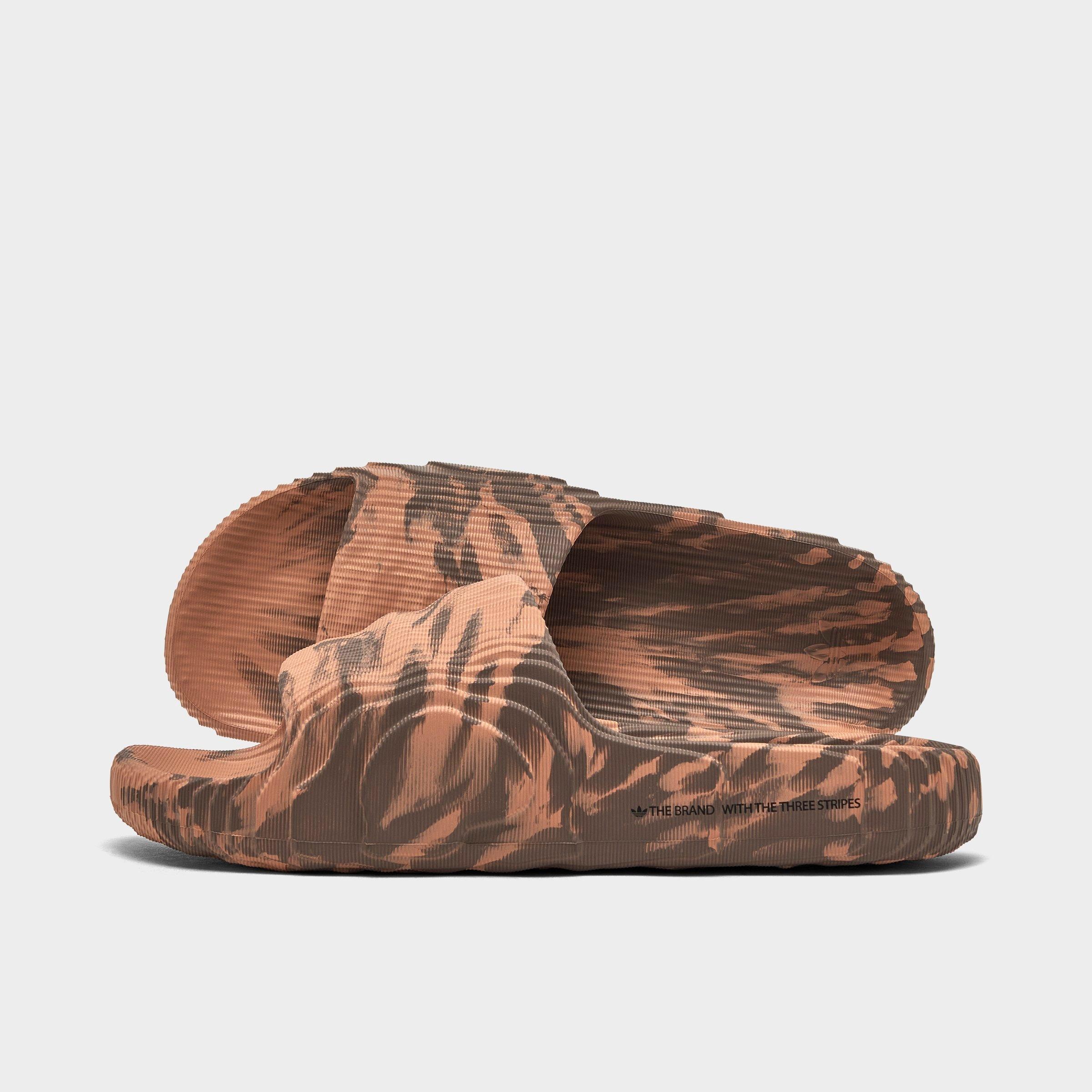 Adidas Originals Adilette 22 Slide Sandals In Clay Strata/earth Strata/black